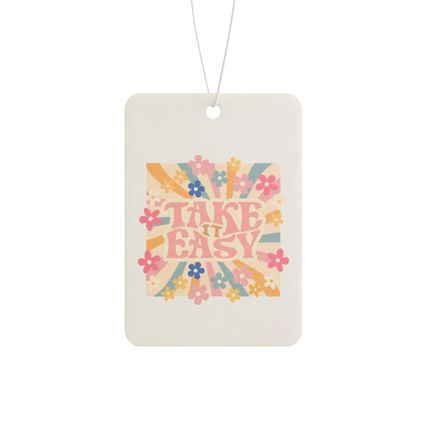 Take It Easy Floral Car Air Freshener - Relaxing Aromatherapy for Road Trips