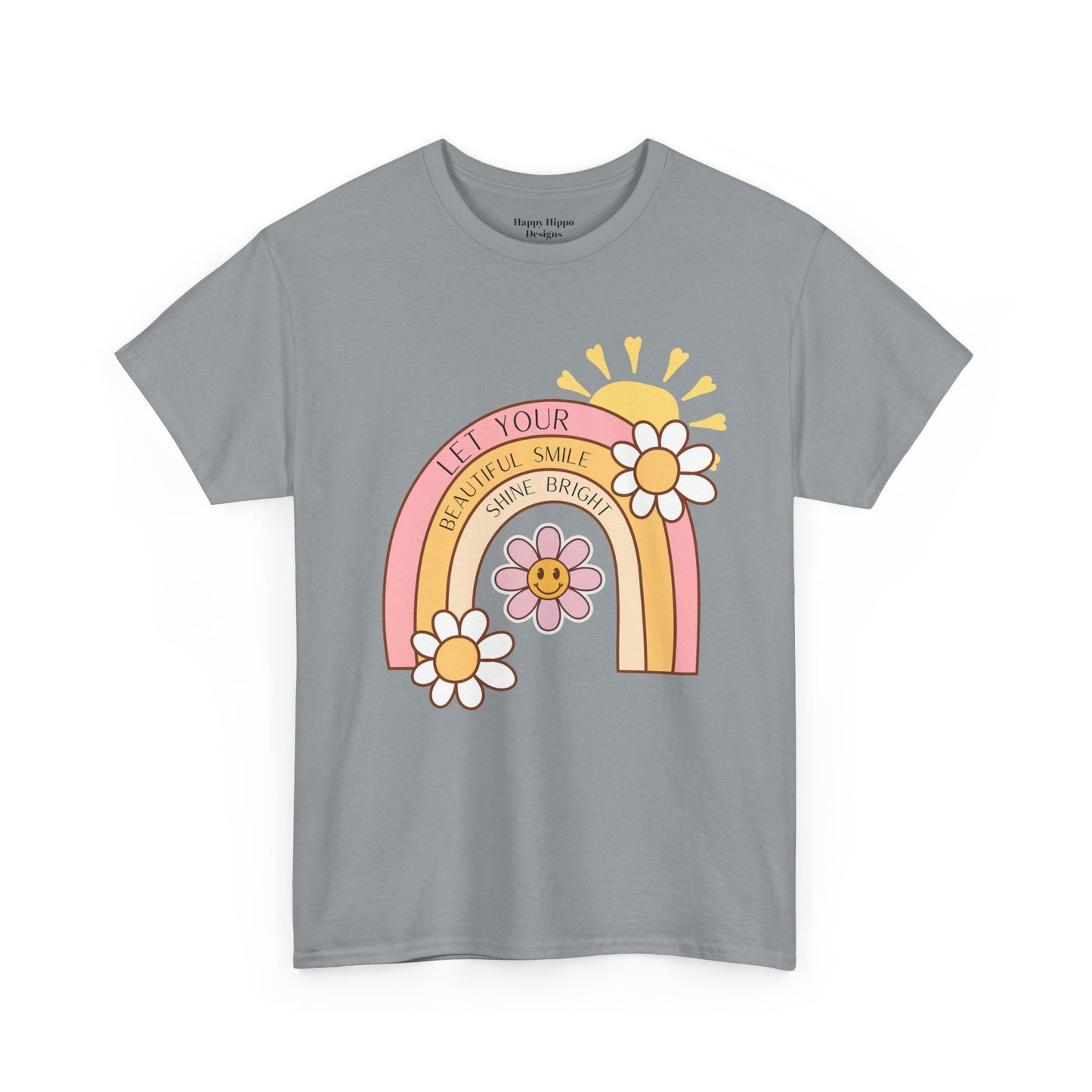 Rainbow Flower Unisex Tee - Let Your Beautiful Smile Shine Bright Design