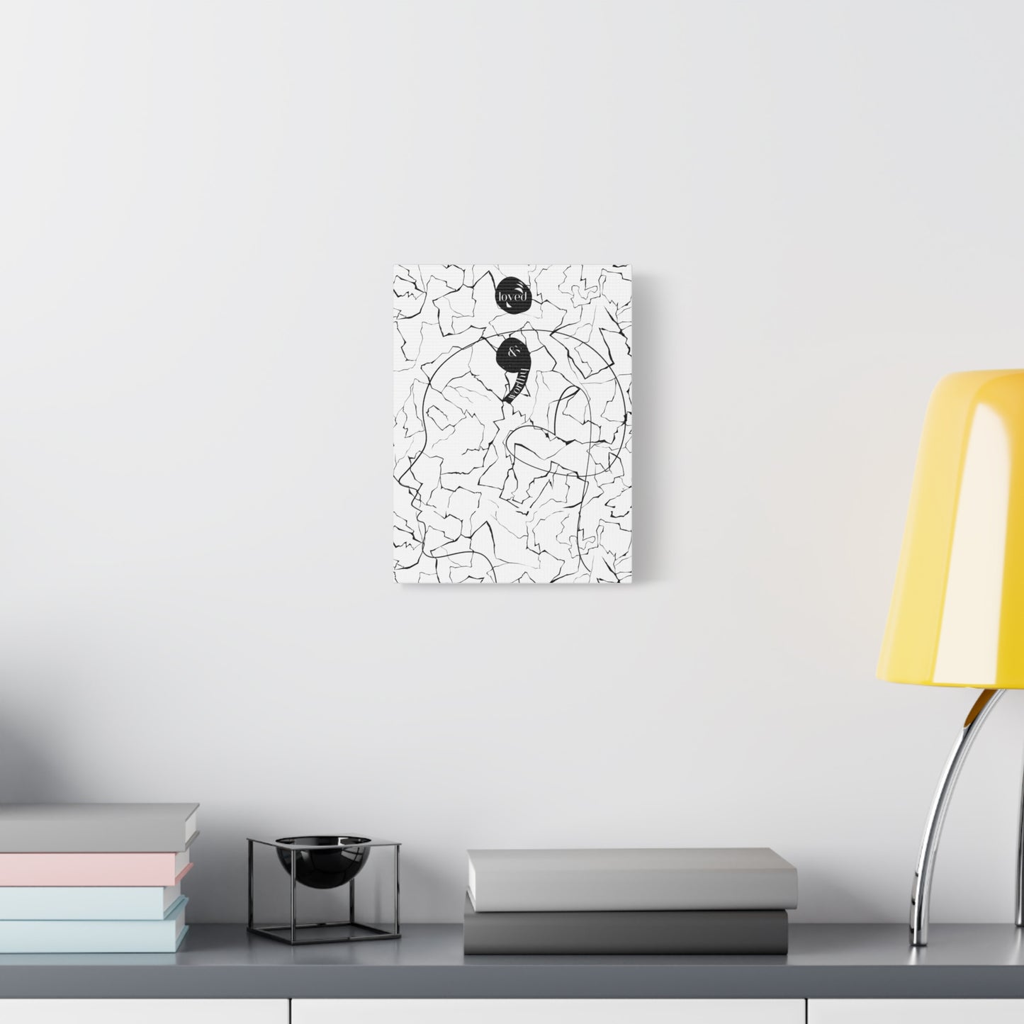 Minimalist Black & White Canvas Art - Stretched 1.25"