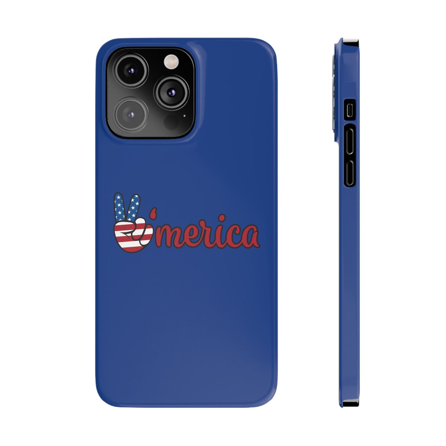 Slim Phone Case - 'Merica Design, Patriotic Phone Cover for Independence Day, 4th of July, USA Pride, Gift for Americans