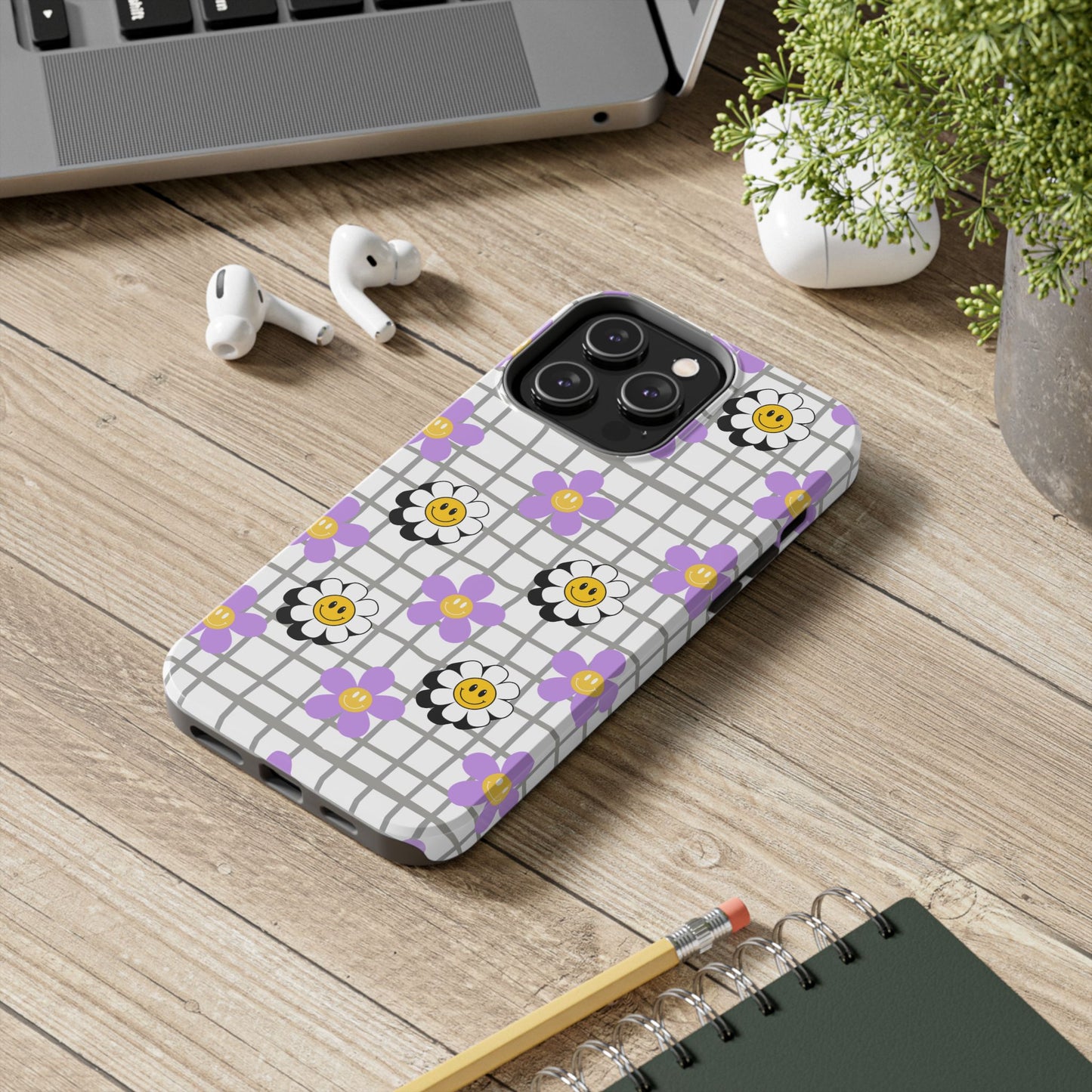 Phone Case - Flower Smiley Design