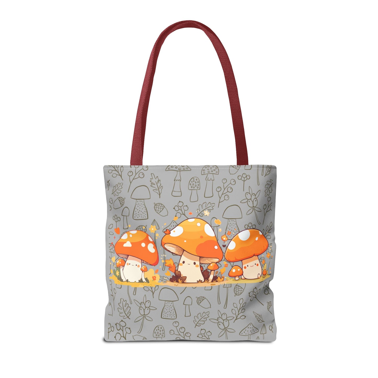 Cute Mushroom Tote Bag - Whimsical Nature Print for Eco-Friendly Style