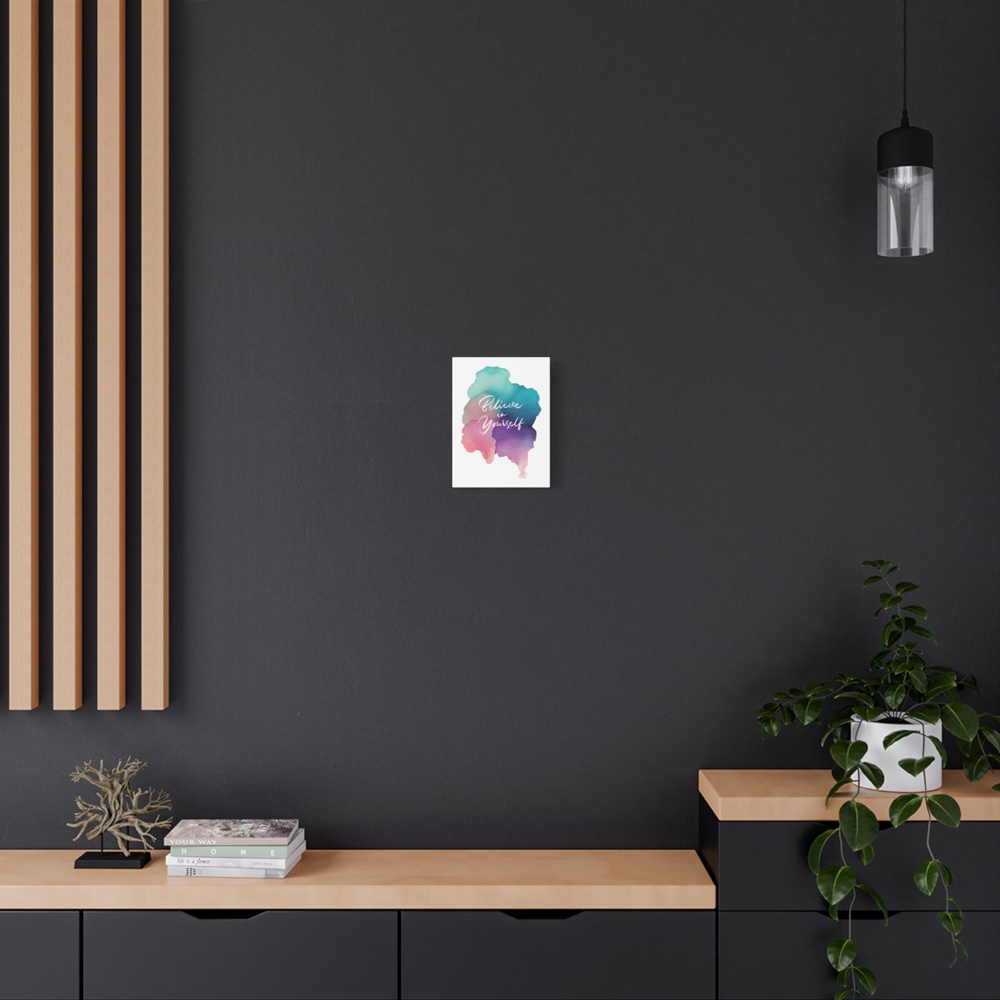 Inspirational Canvas Art - "Believe in Yourself" - Stretched Matte Wall Decor
