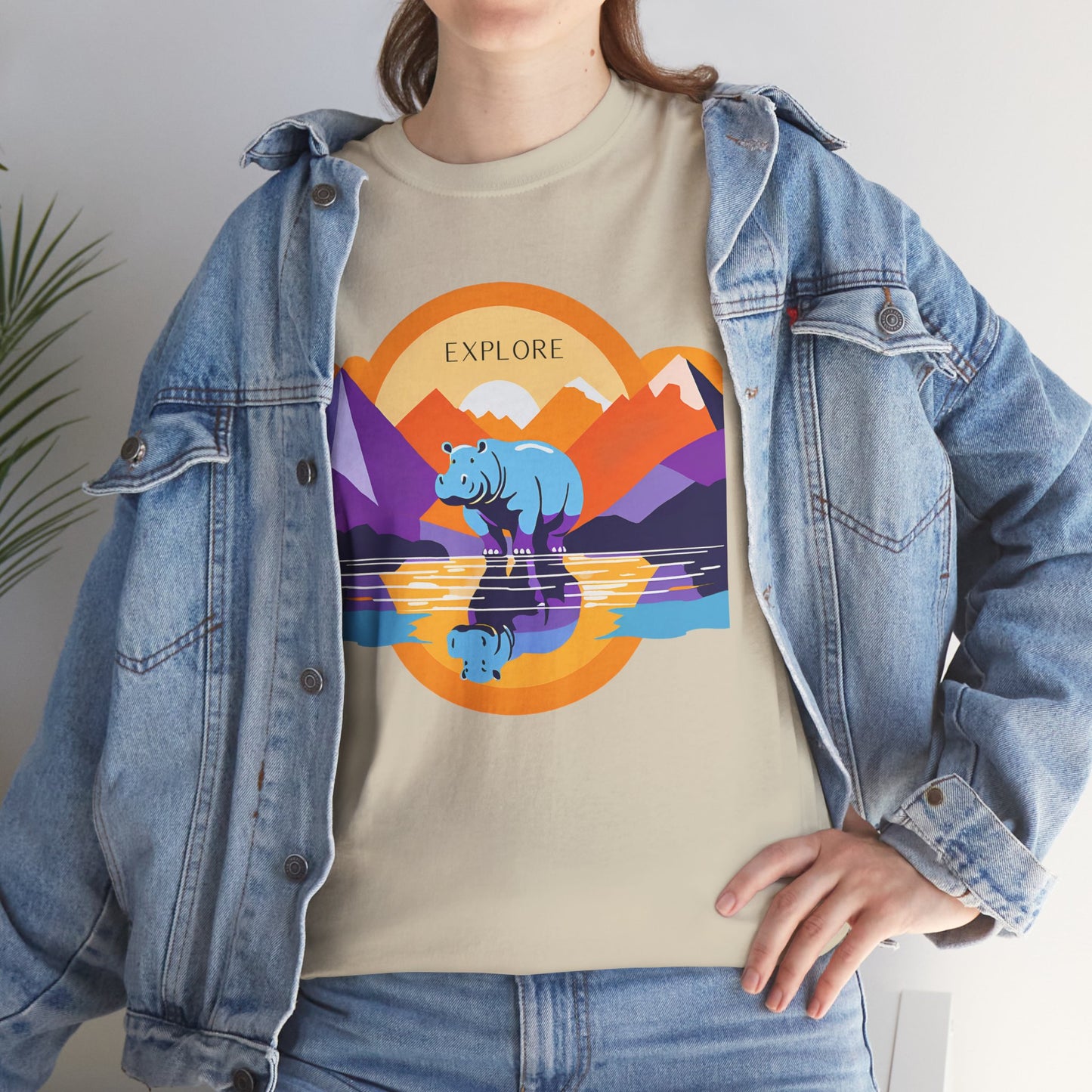 Exploring Hippo T-Shirt - Unisex Heavy Cotton Tee