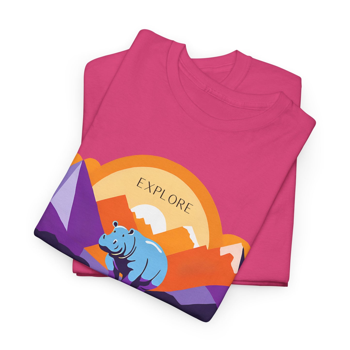 Exploring Hippo T-Shirt - Unisex Heavy Cotton Tee
