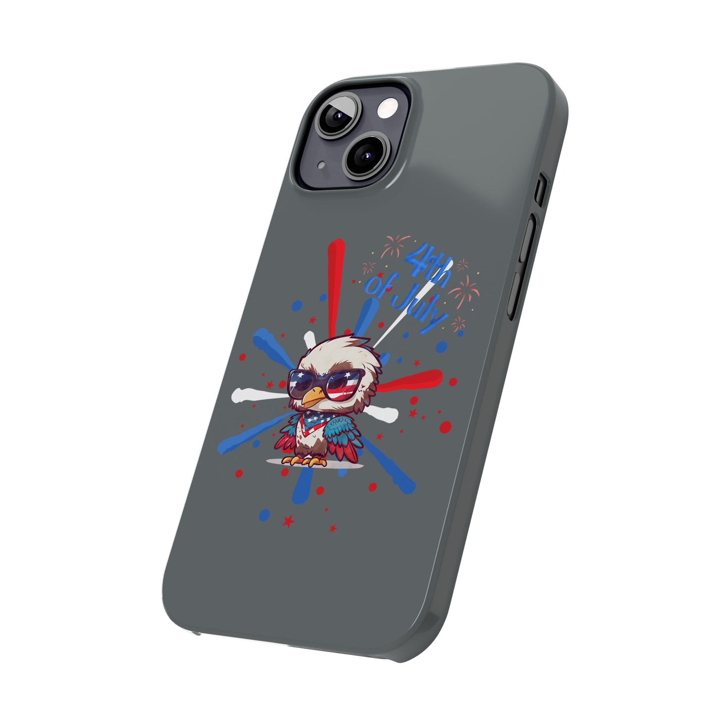 Patriotic Slim Phone Cases with Vector Owl Design | Fourth of July Phone Cover, USA Pride Phone Case, Holiday Gift, Trendy Phone Accessory