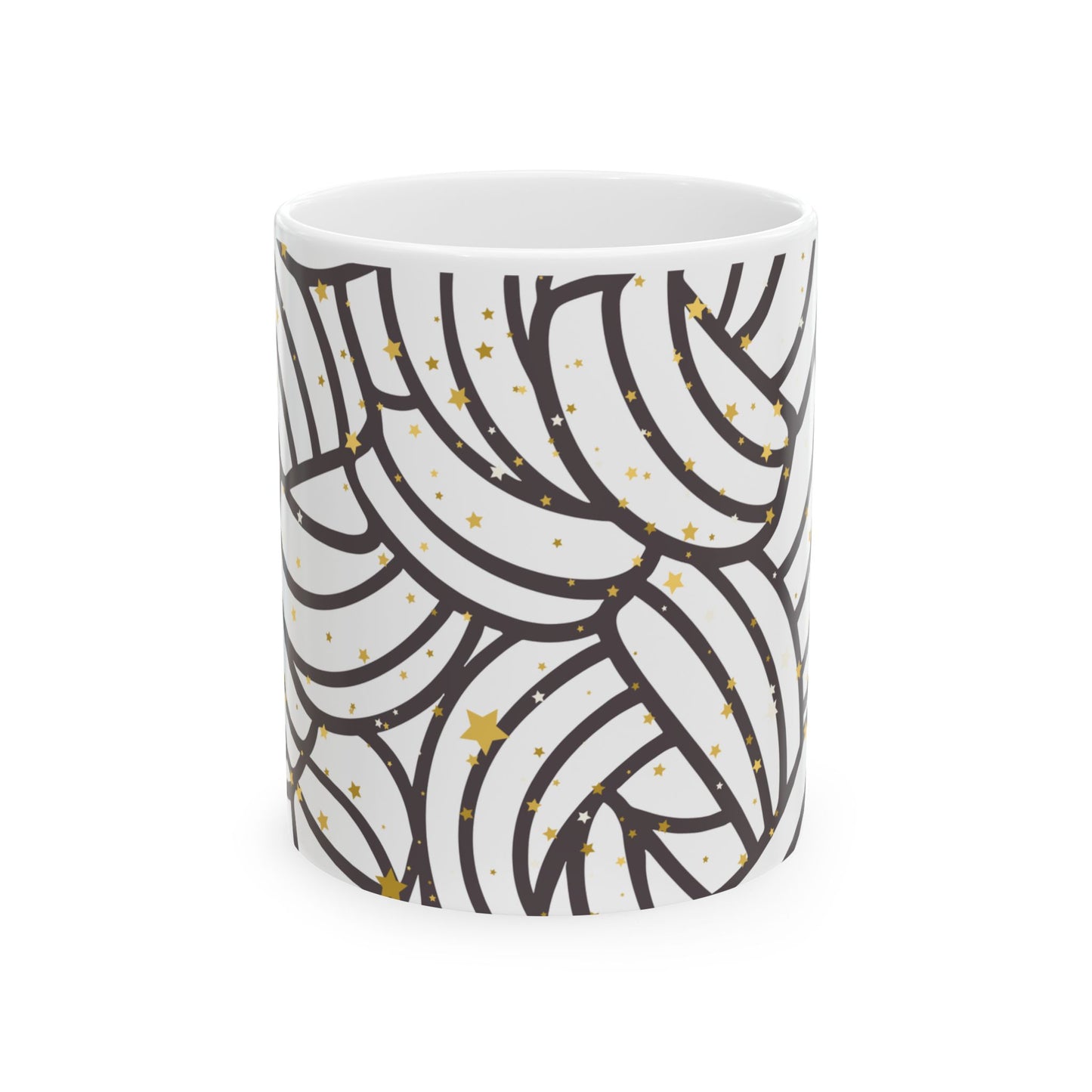 Ceramic Mug - Swirling Knot Design, Cozy Mug