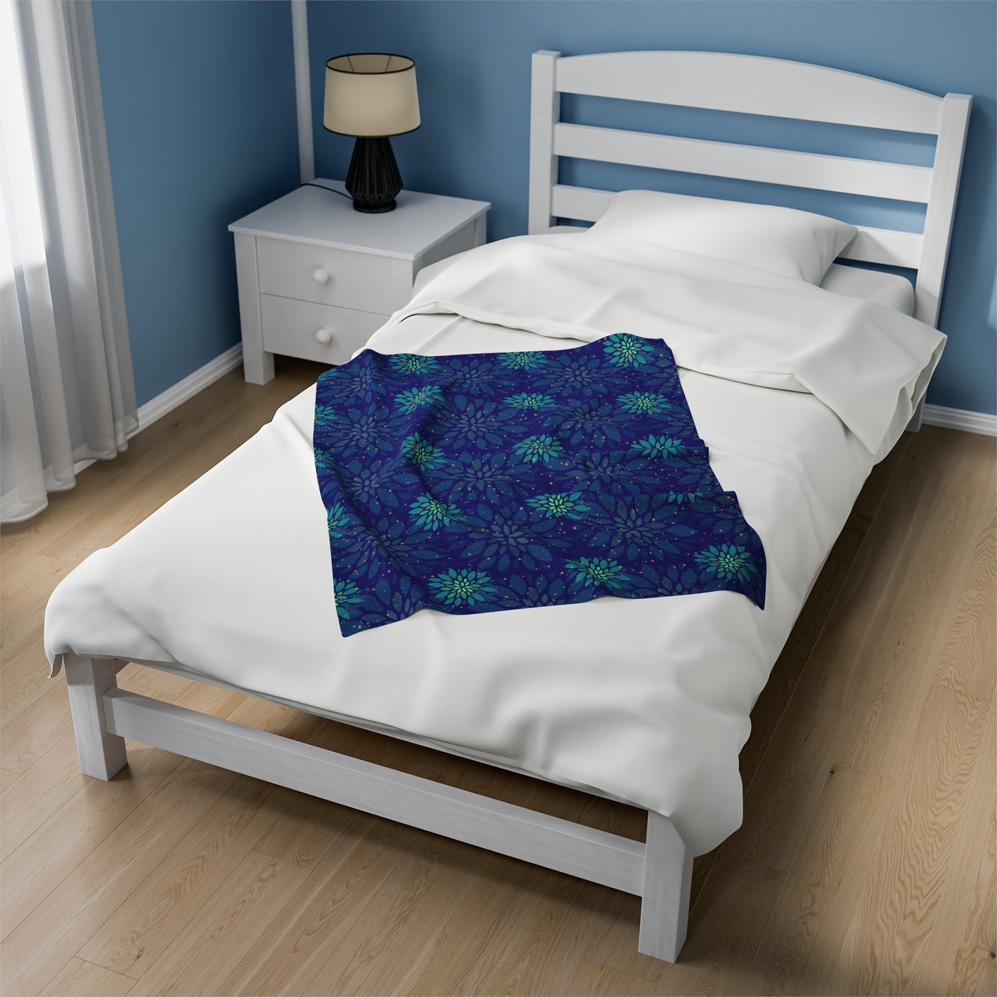 Plush Blanket - Floral Sparkle Design