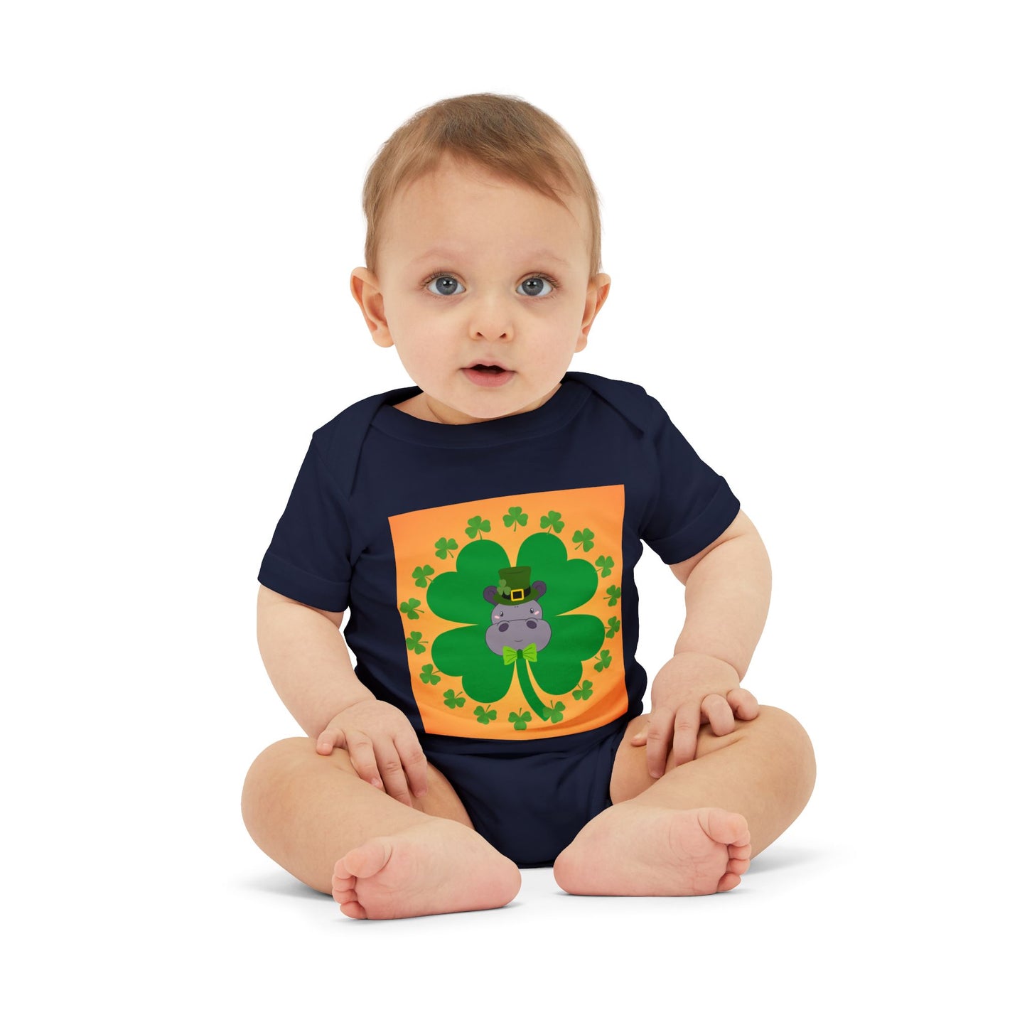 Infant Onesie - Pinch Proof Lucky Hippo