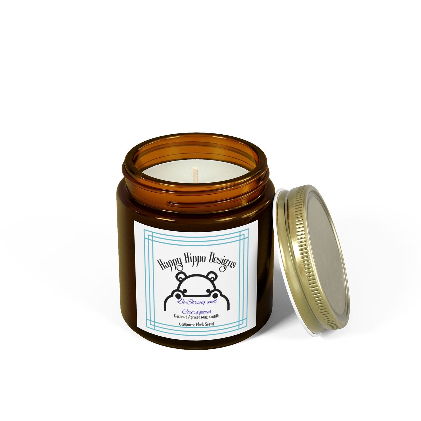 Cozy Scented Candles, Be Strong and Courageous- Cashmere Musk-Scented Candle