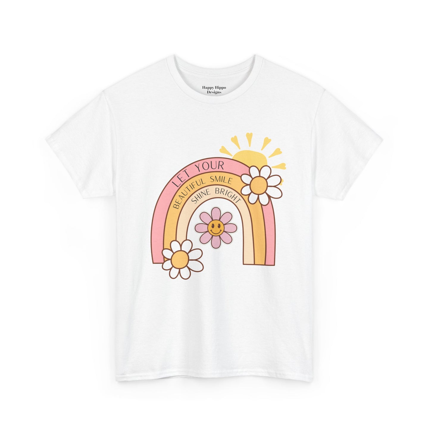 Rainbow Flower Unisex Tee - Let Your Beautiful Smile Shine Bright Design