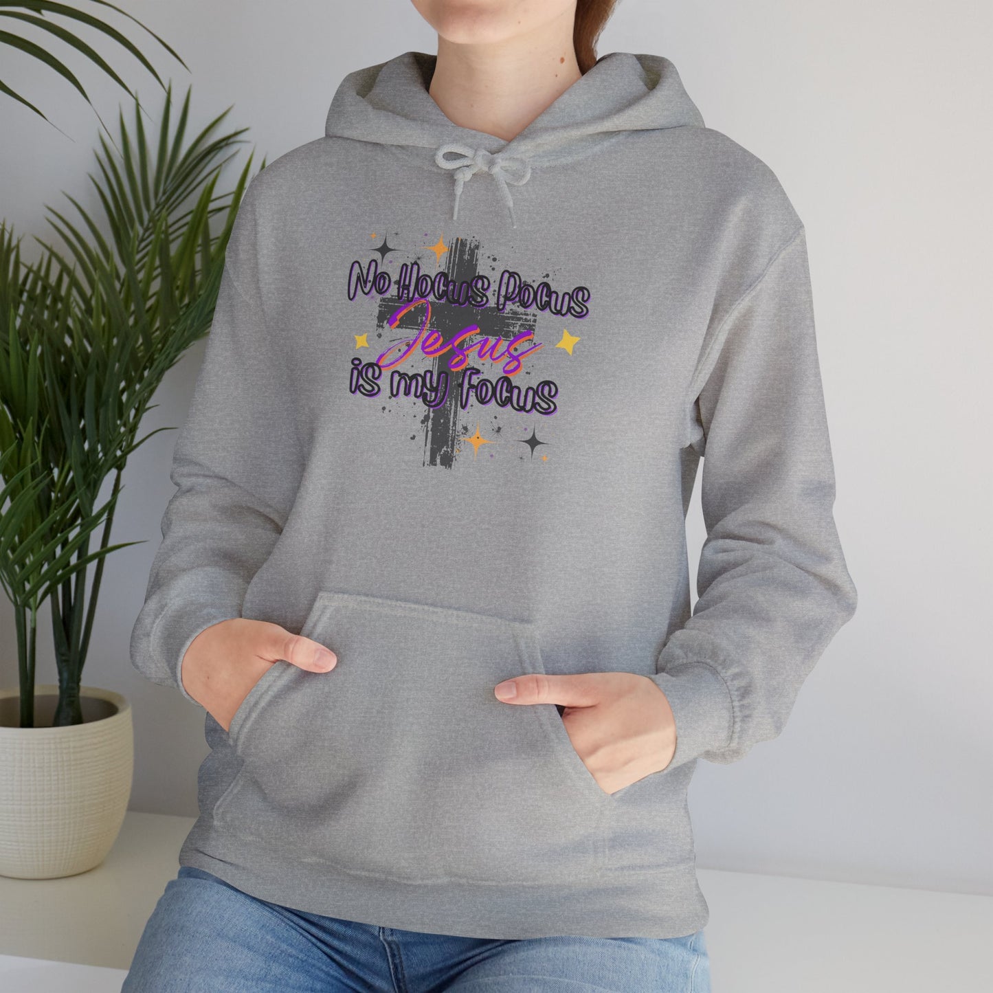 Christian Unisex Hoodie - No Hocus Pocus, Jesus is My Focus