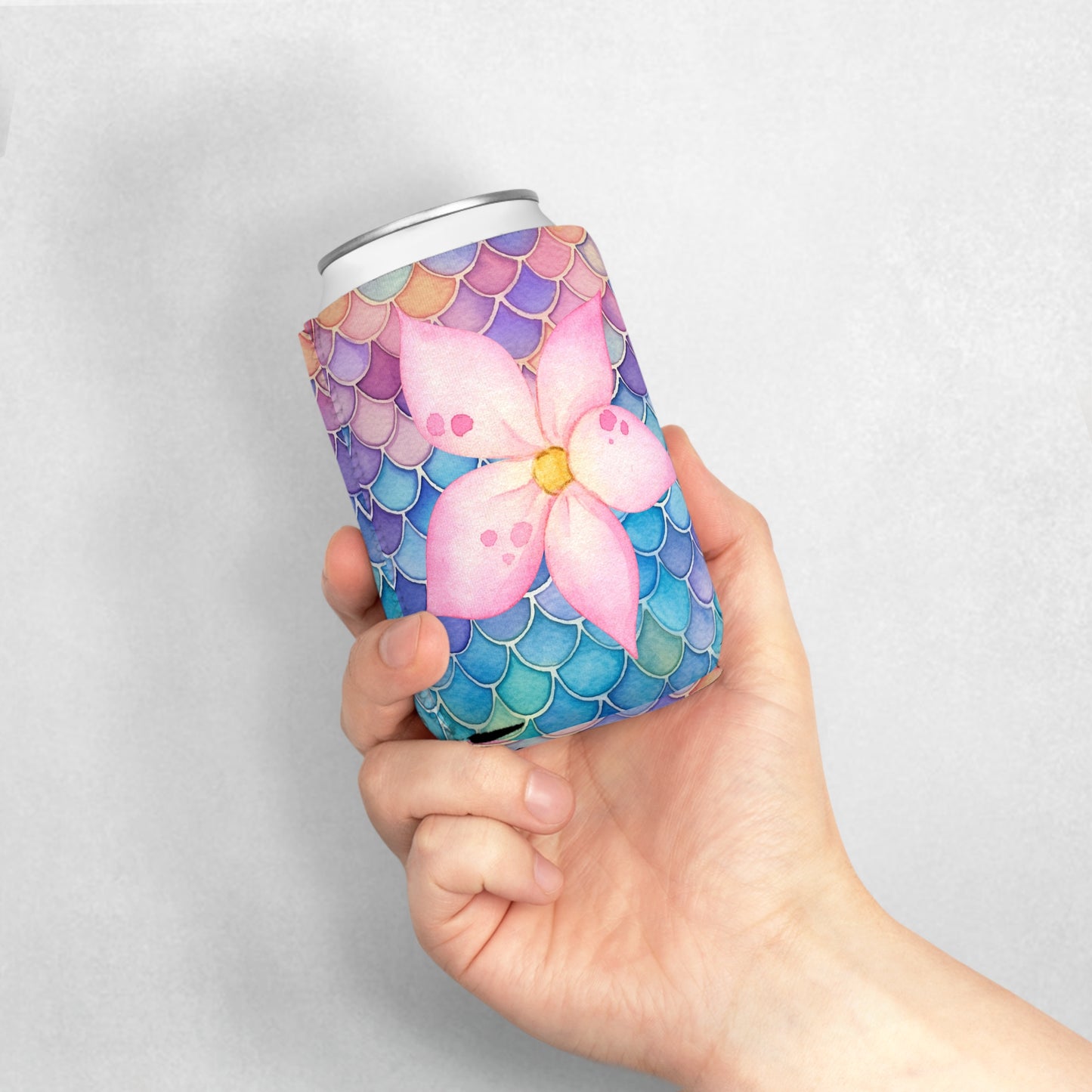 Colorful Mermaid Scales Design Can Cooler Sleeve