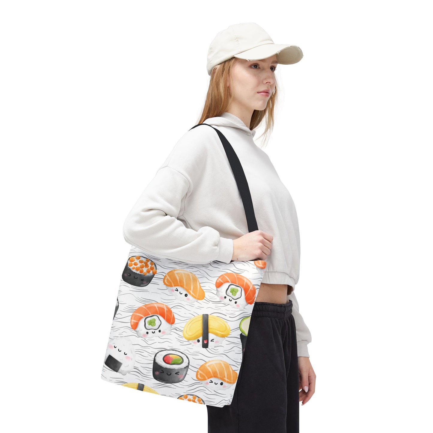 Cute Sushi Pattern Tote Bag - Perfect for Food Lovers