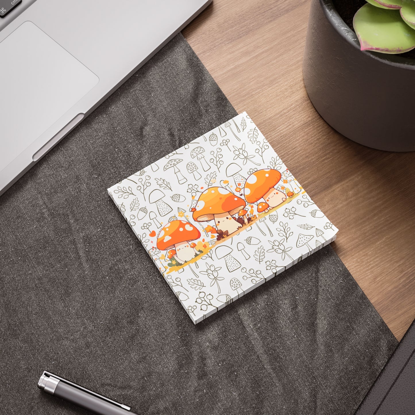 Cute Mushroom Post-it® Note Pads - Whimsical Sticky Notes for Nature Lovers