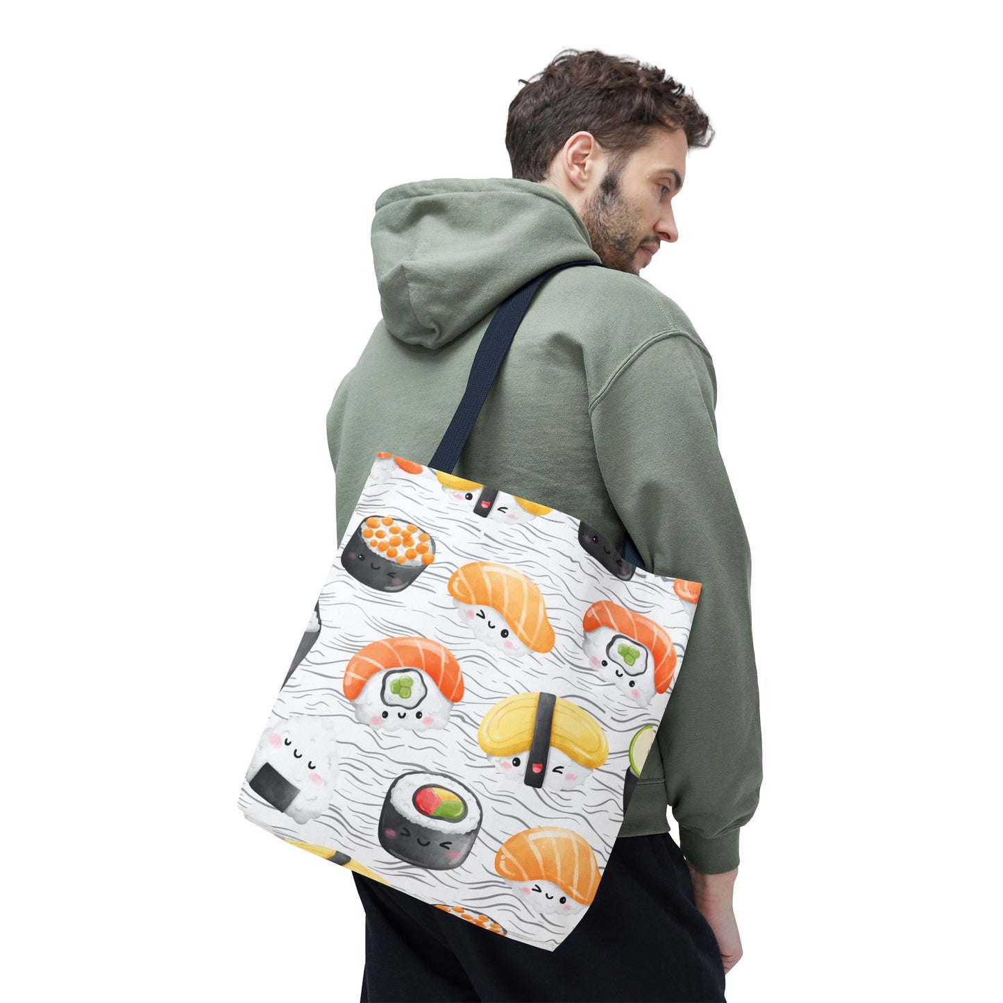 Cute Sushi Pattern Tote Bag - Perfect for Food Lovers