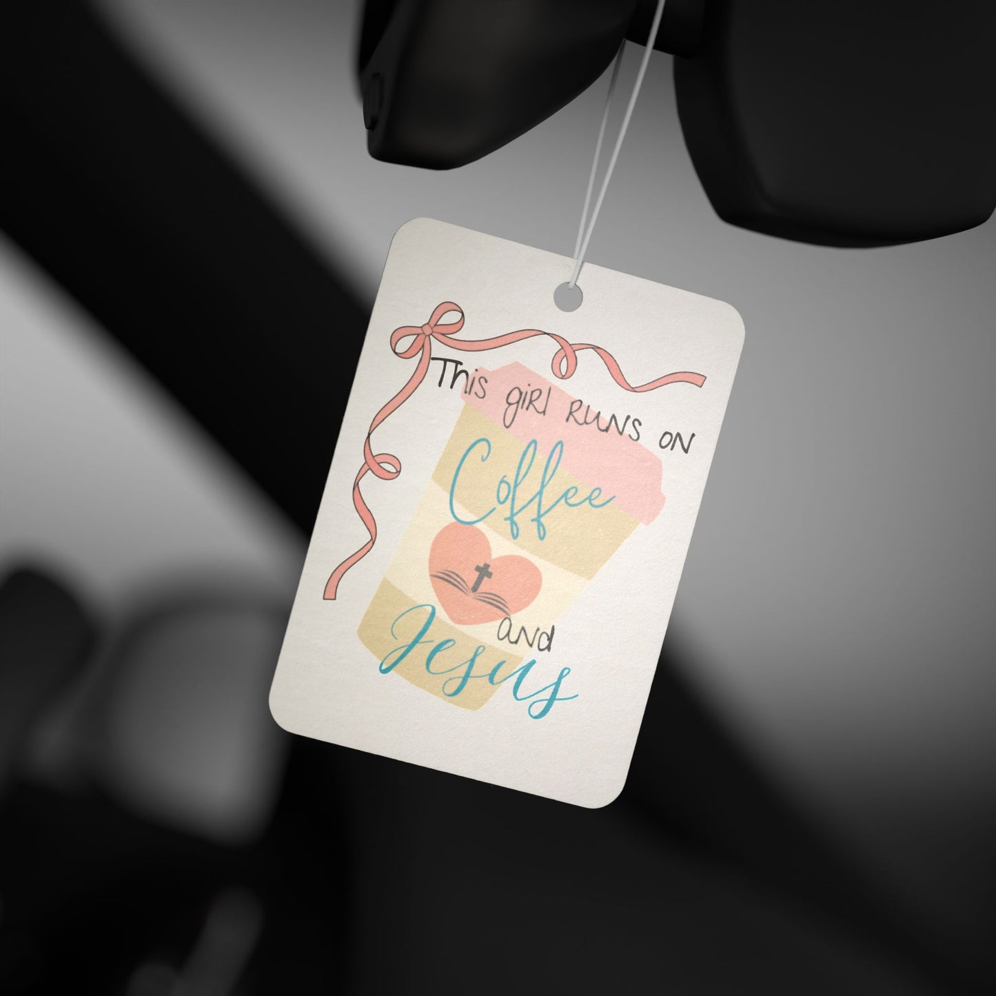 Coffee & Jesus Car Air Freshener, Inspirational Car Decor