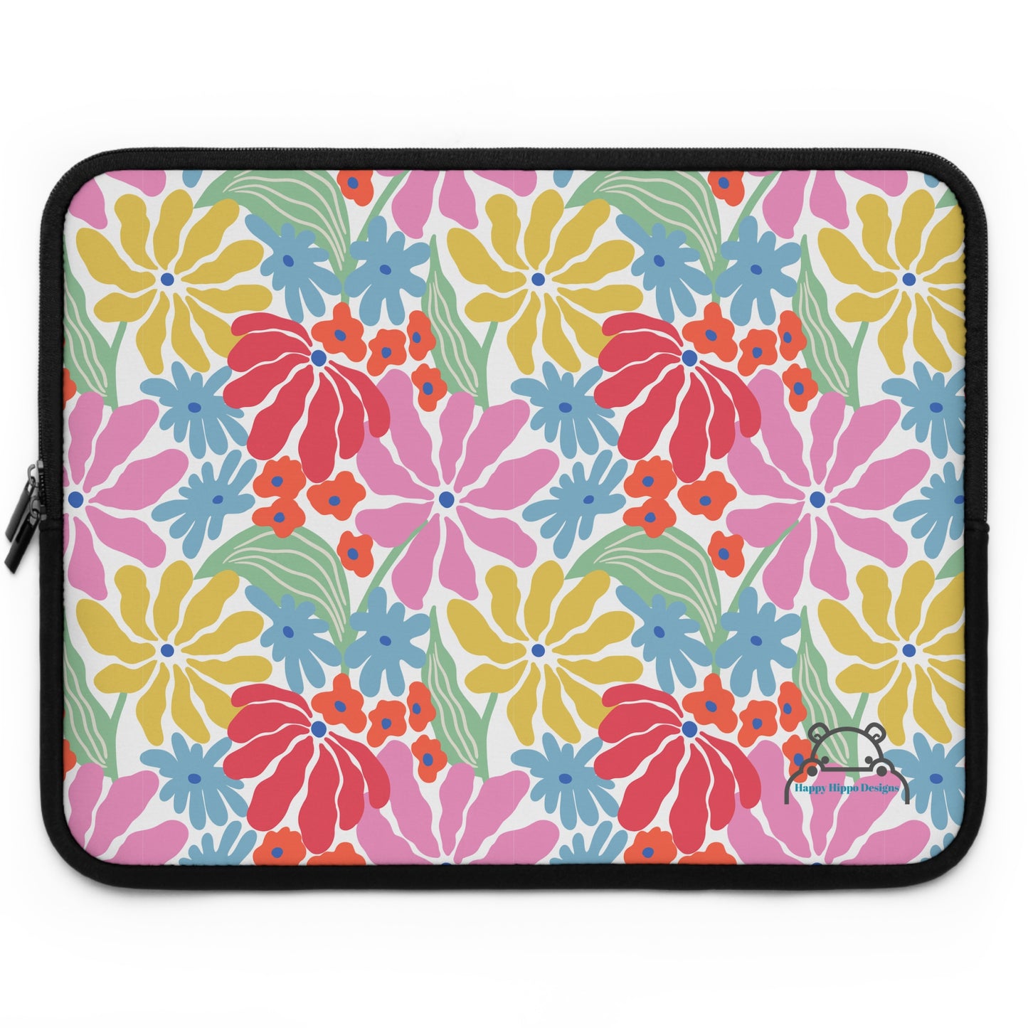 Floral Laptop Sleeve with Colorful Design