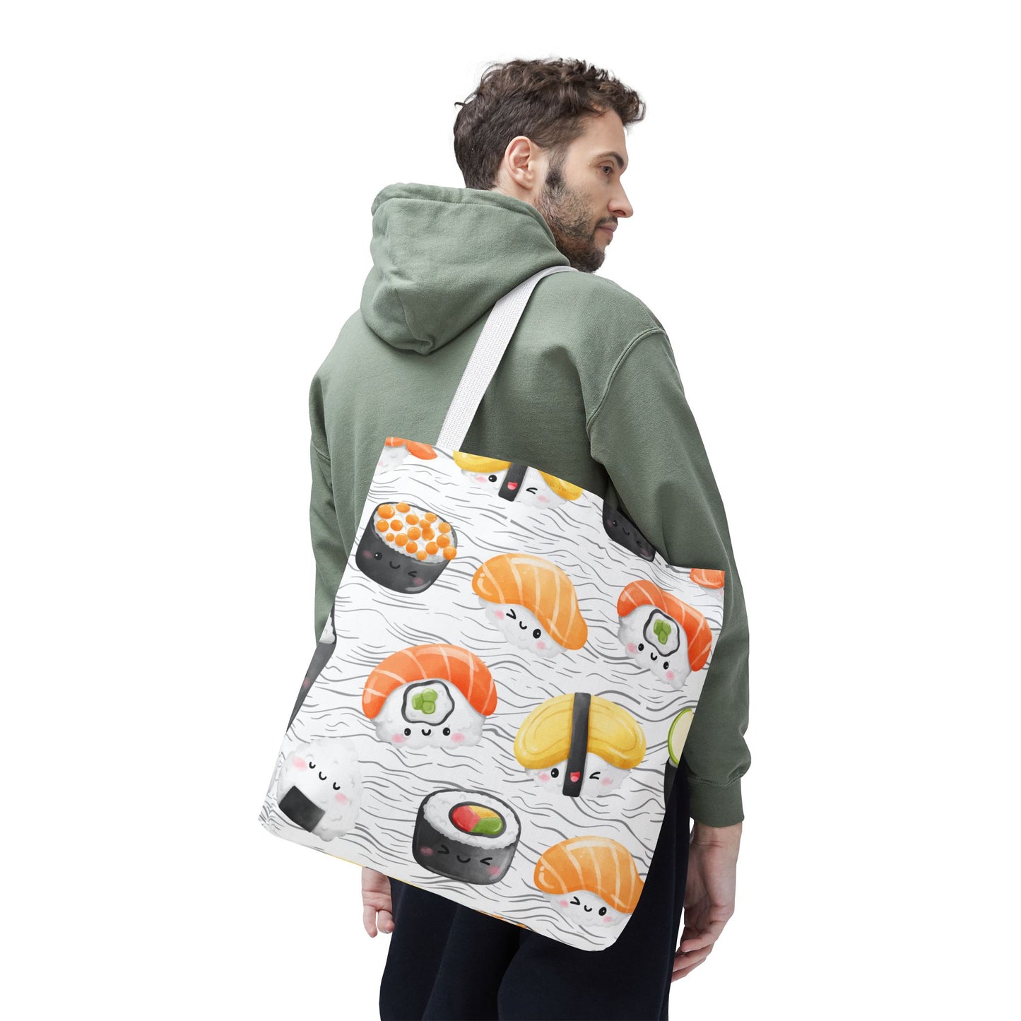 Cute Sushi Pattern Tote Bag - Perfect for Food Lovers