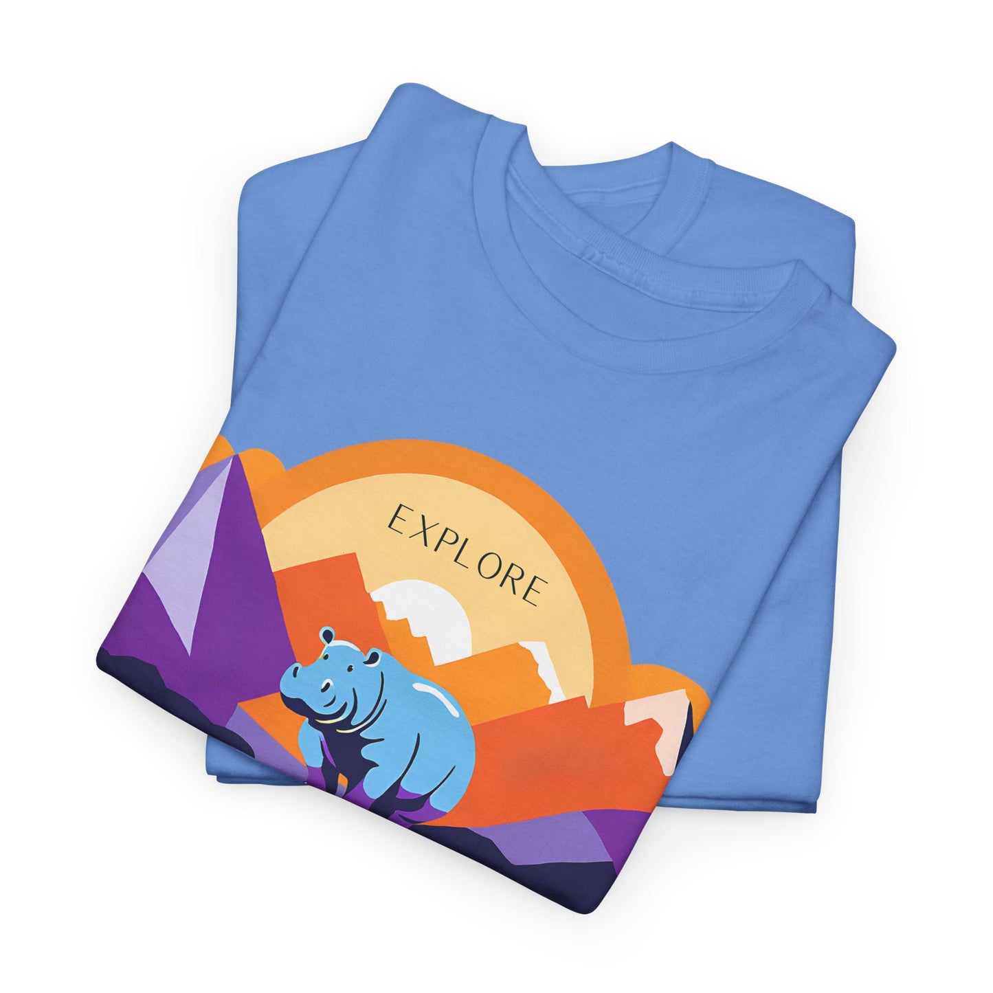Exploring Hippo T-Shirt - Unisex Heavy Cotton Tee