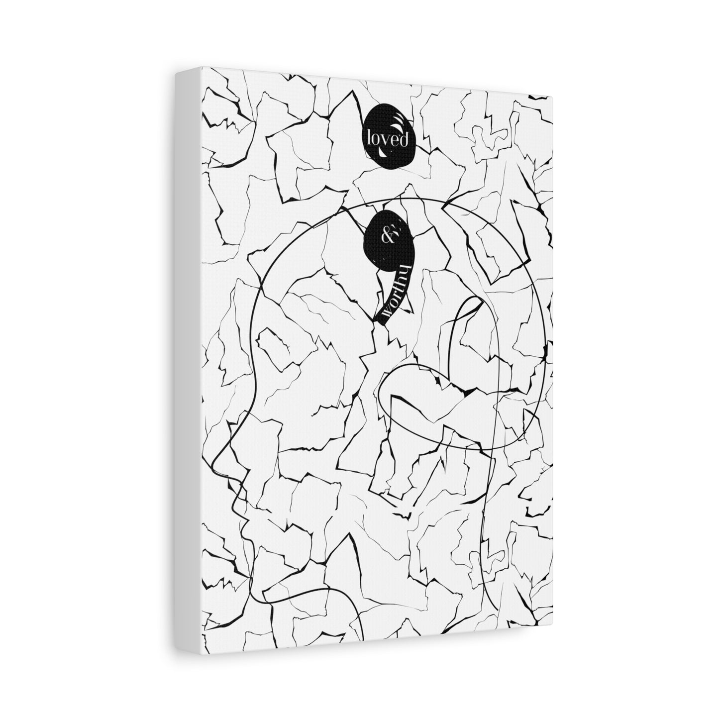 Minimalist Black & White Canvas Art - Stretched 1.25"