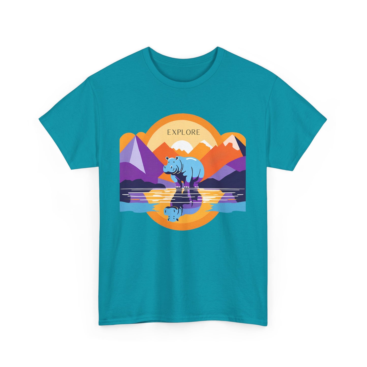 Exploring Hippo T-Shirt - Unisex Heavy Cotton Tee