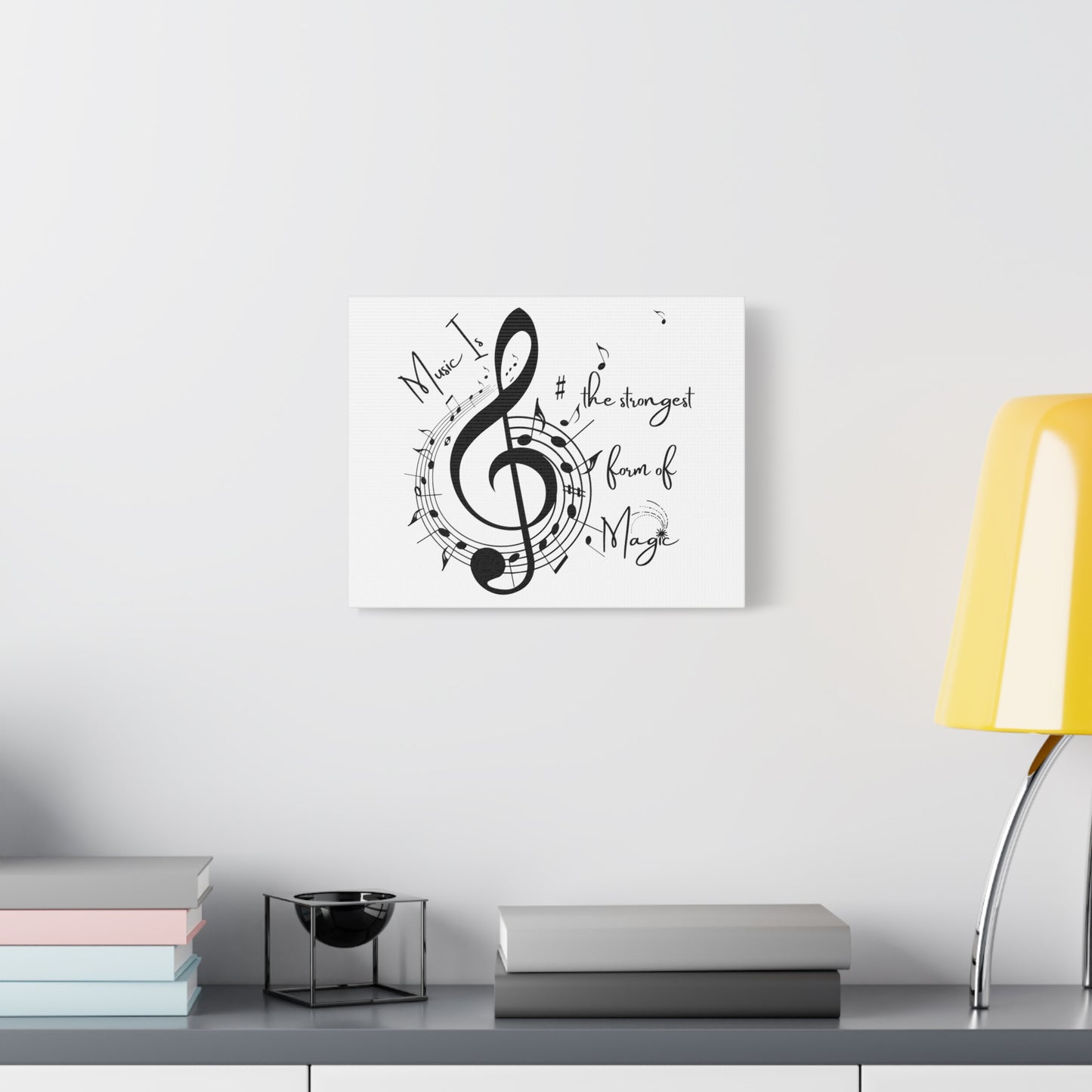 Musical Quote Canvas Art - "Music Is the Strongest Form of Magic"