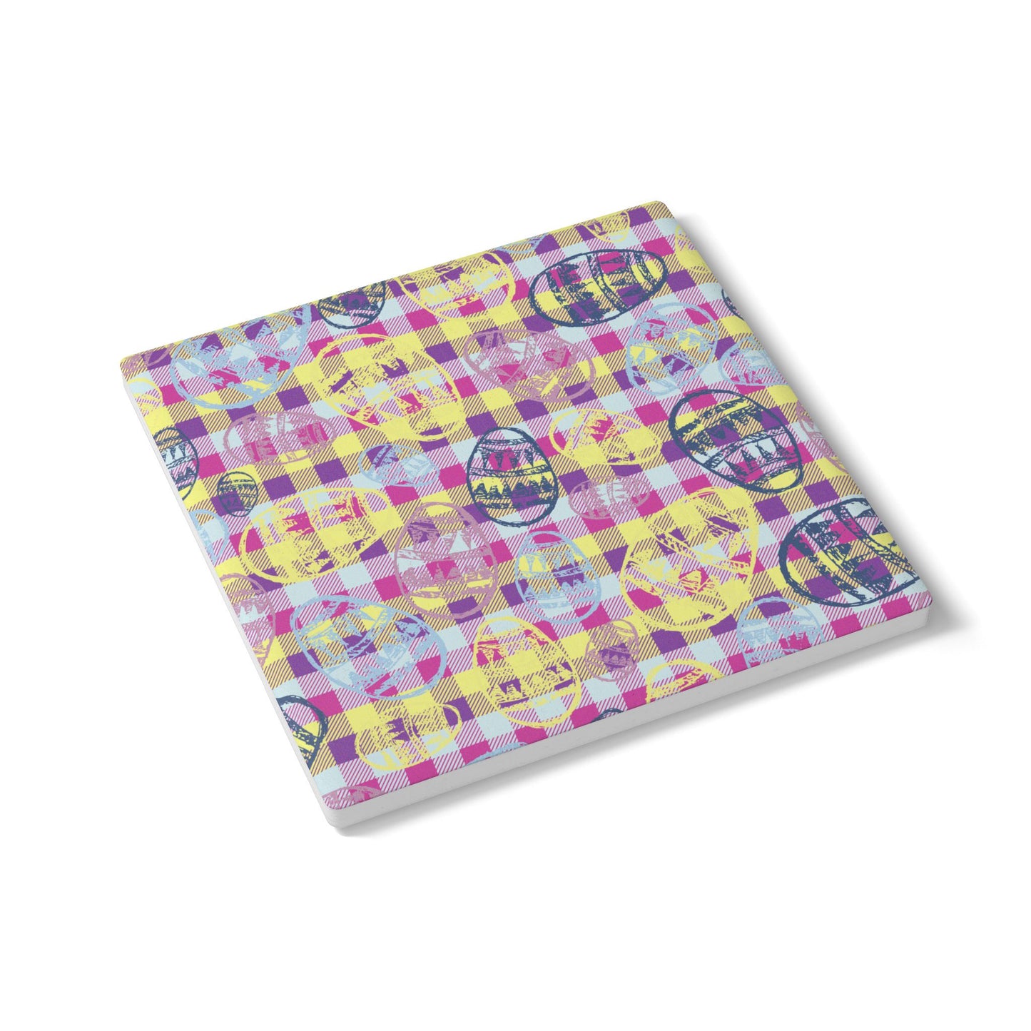 Colorful Easter Egg Ceramic Coaster - Fun Spring Decor