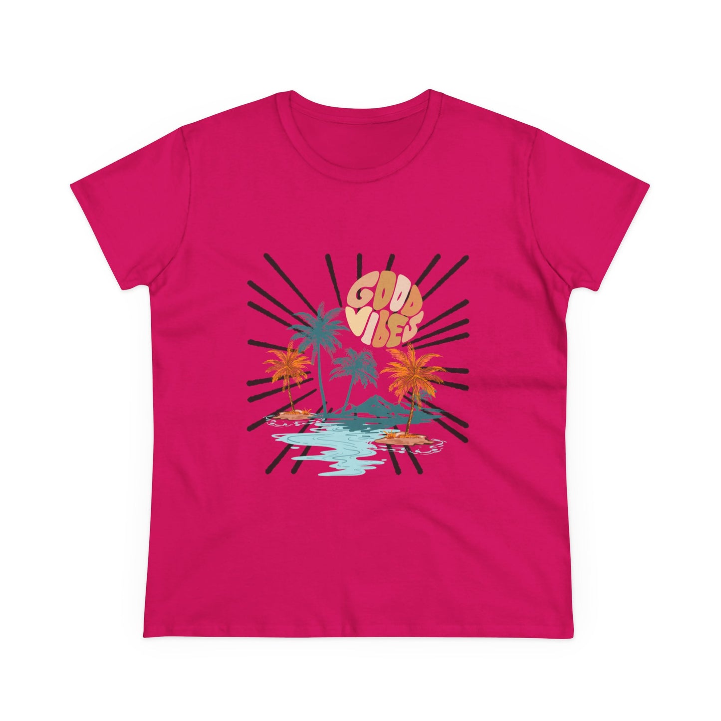 Gold Vibes Women's Cotton Tee - Casual Summer T-Shirt