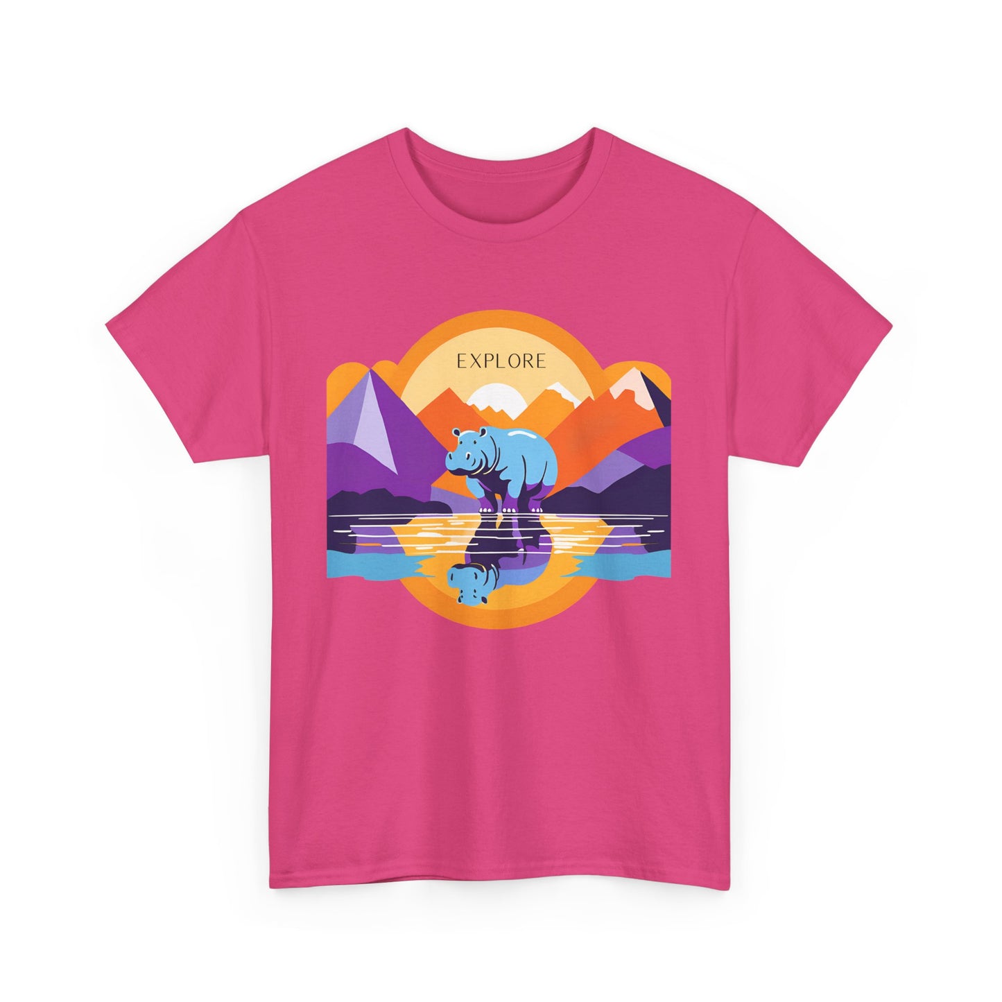 Exploring Hippo T-Shirt - Unisex Heavy Cotton Tee