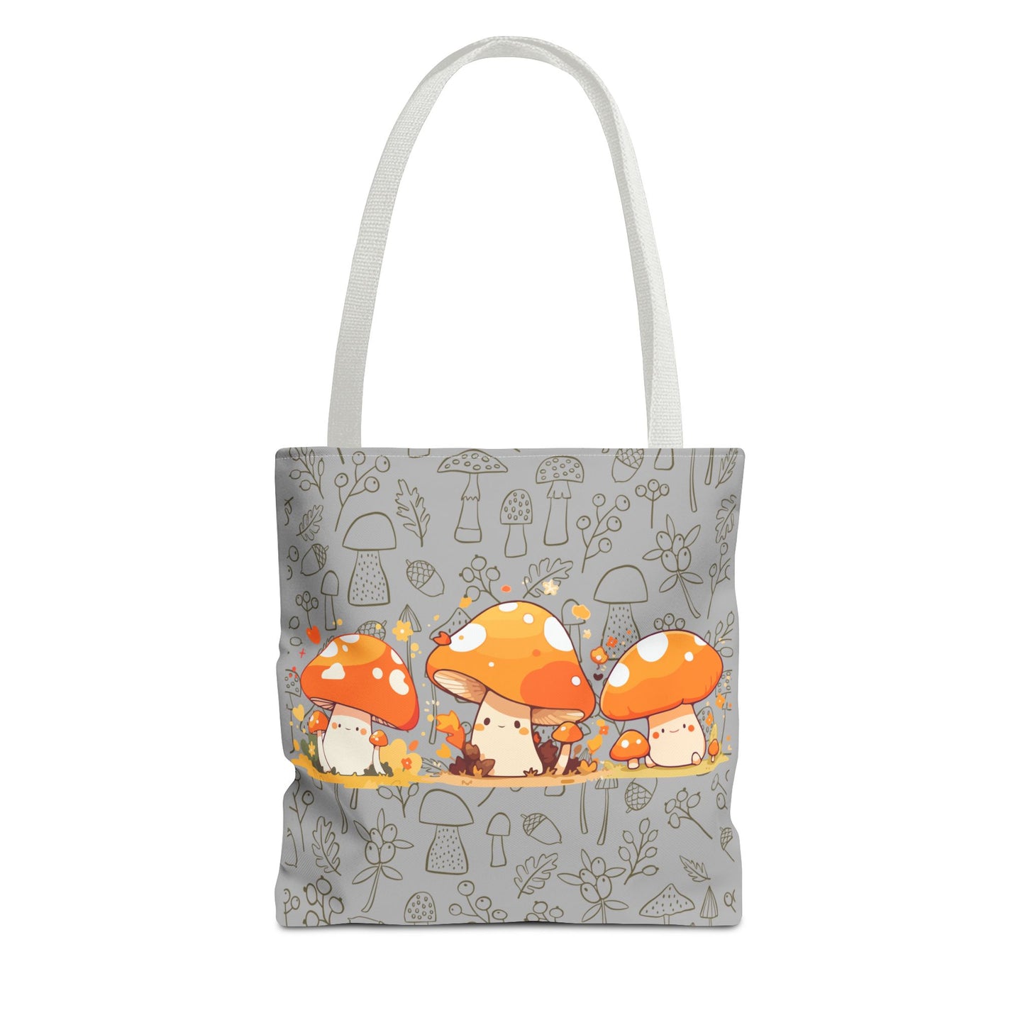 Cute Mushroom Tote Bag - Whimsical Nature Print for Eco-Friendly Style