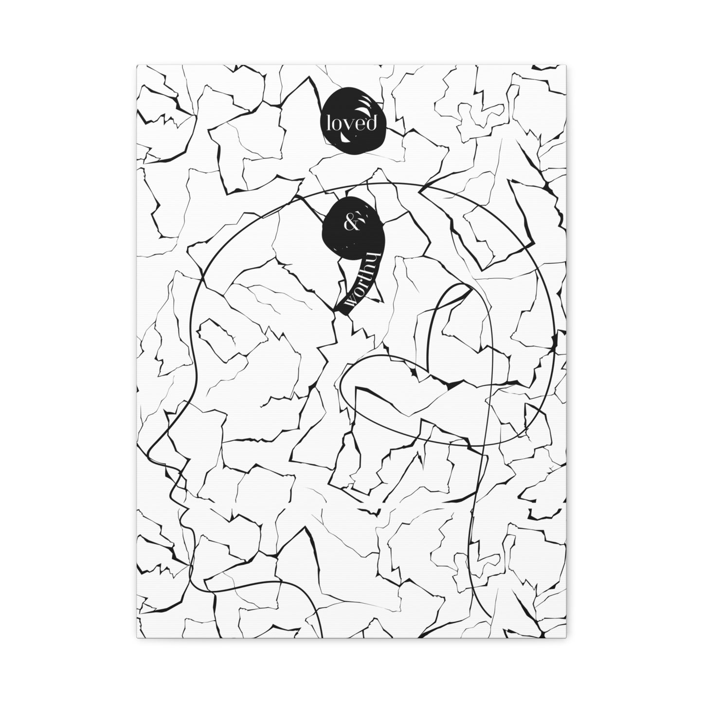 Minimalist Black & White Canvas Art - Stretched 1.25"
