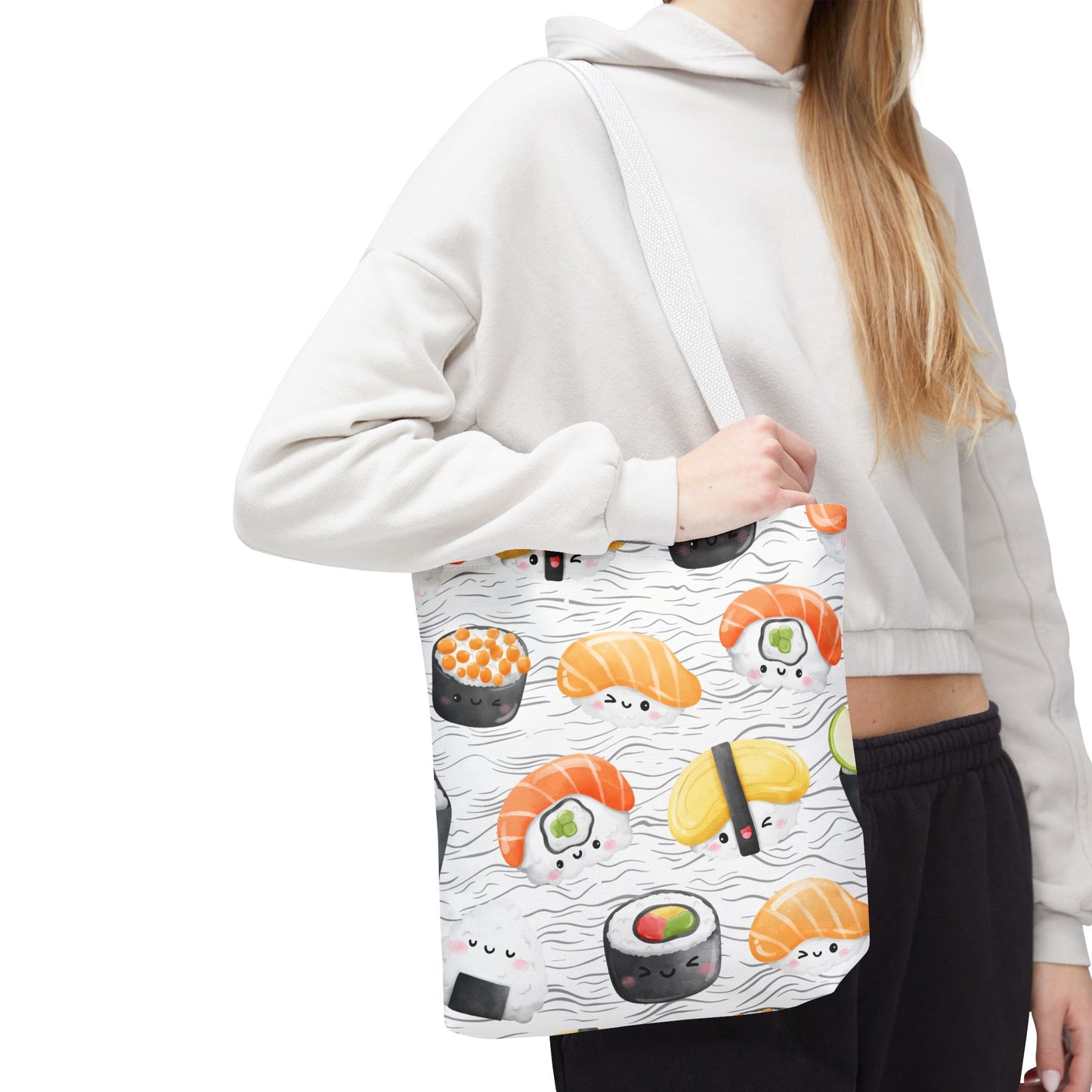 Cute Sushi Pattern Tote Bag - Perfect for Food Lovers