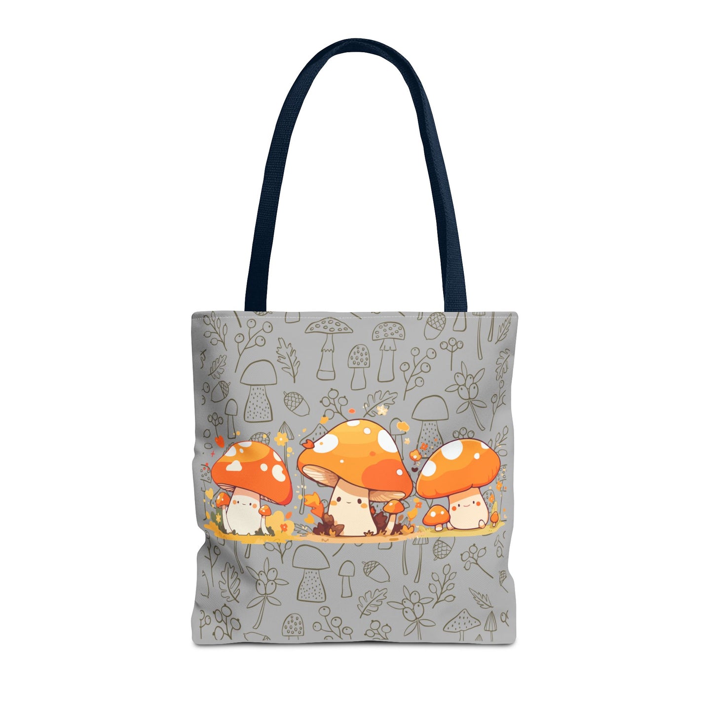 Cute Mushroom Tote Bag - Whimsical Nature Print for Eco-Friendly Style