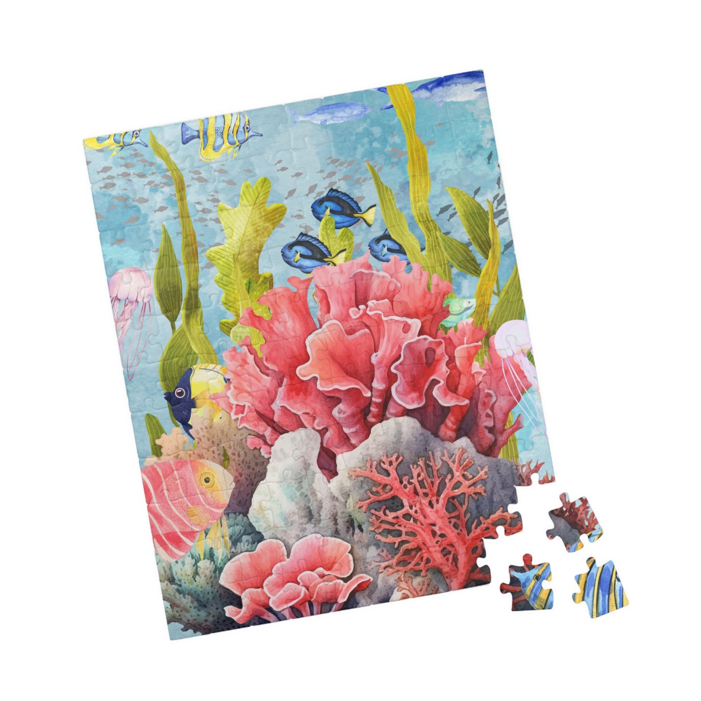 Vibrant Coral Reef Puzzle - Ocean Decor, Family Activity, Gift for Ocean Lovers, Underwater Art