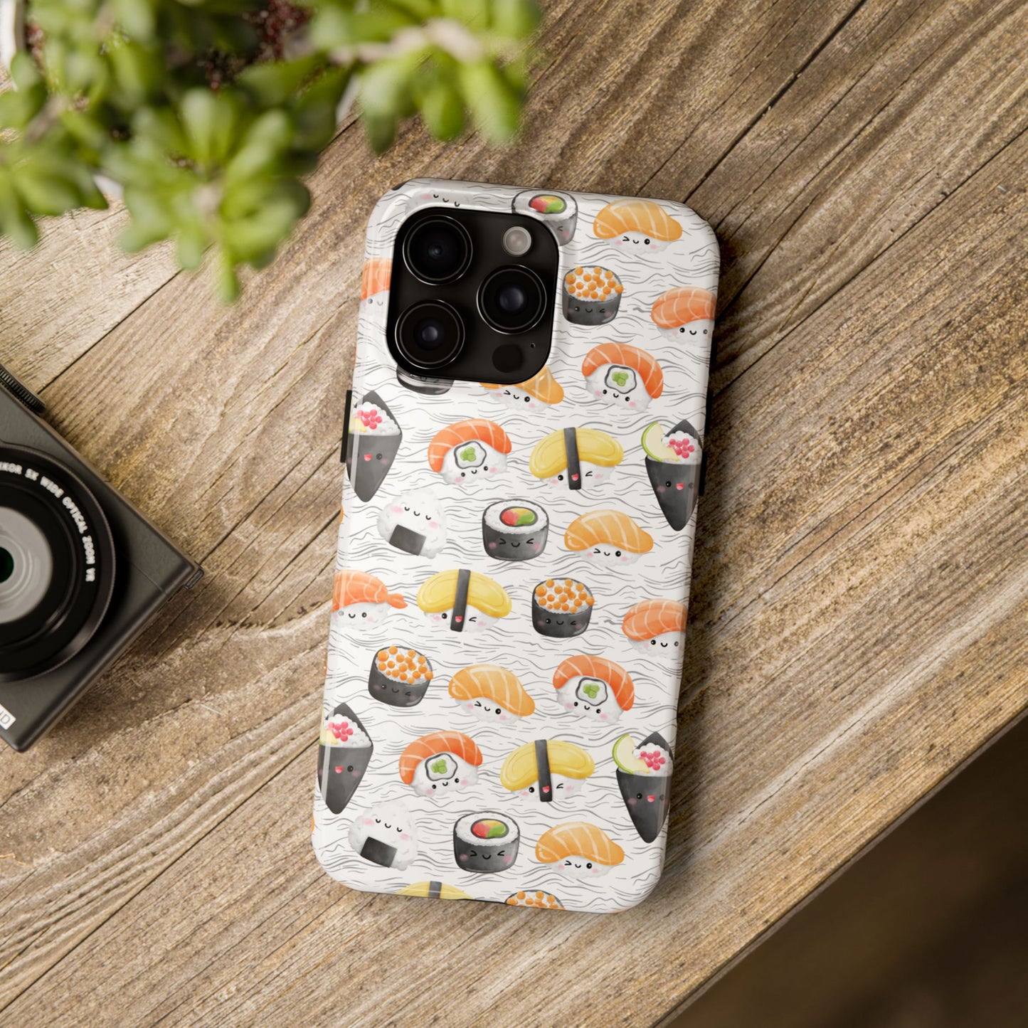 Cute Sushi Tough Phone Case - Durable and Stylish Design for Food Lovers