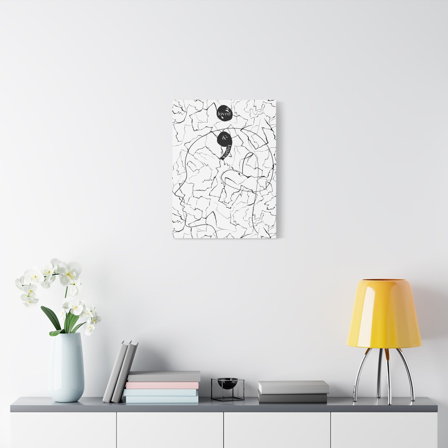 Minimalist Black & White Canvas Art - Stretched 1.25"