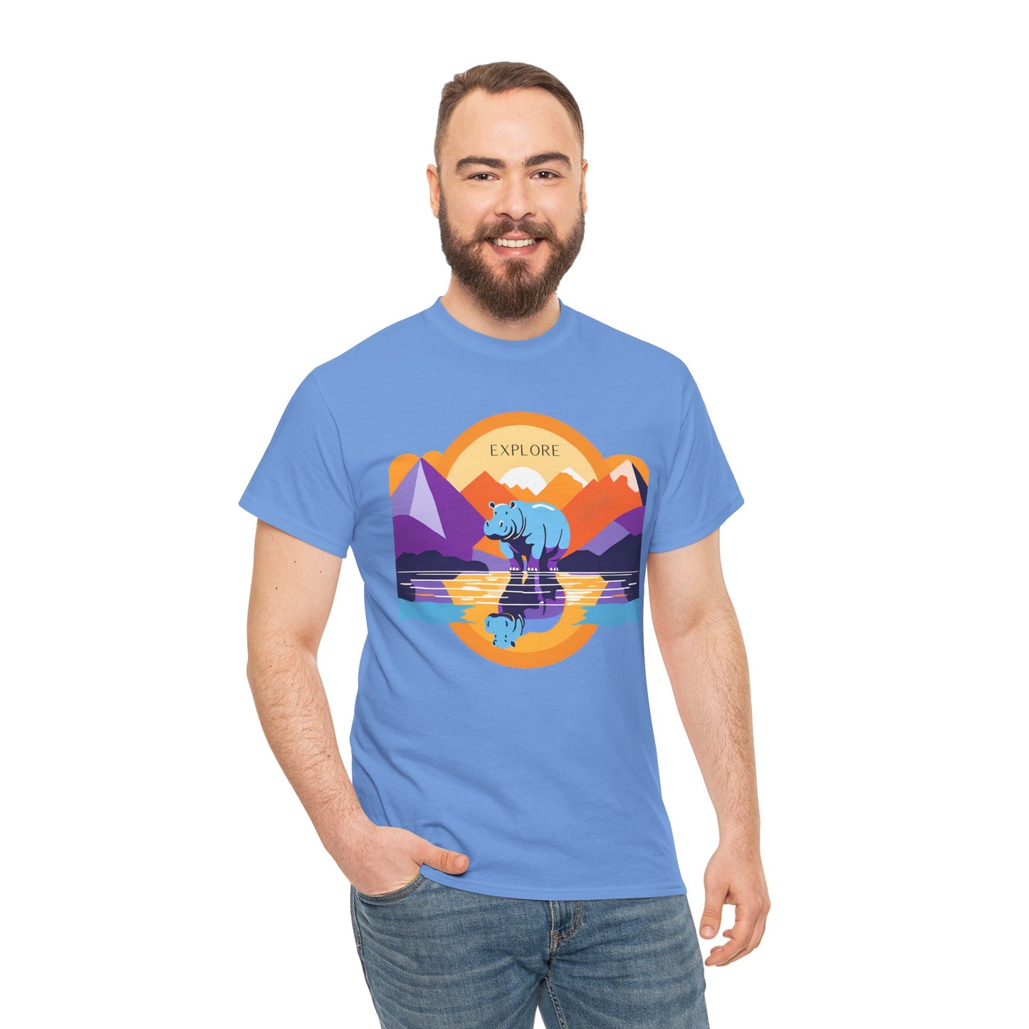 Exploring Hippo T-Shirt - Unisex Heavy Cotton Tee