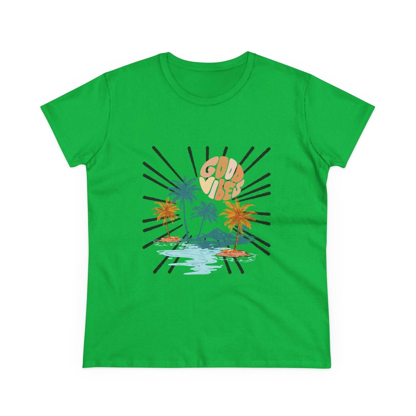 Gold Vibes Women's Cotton Tee - Casual Summer T-Shirt