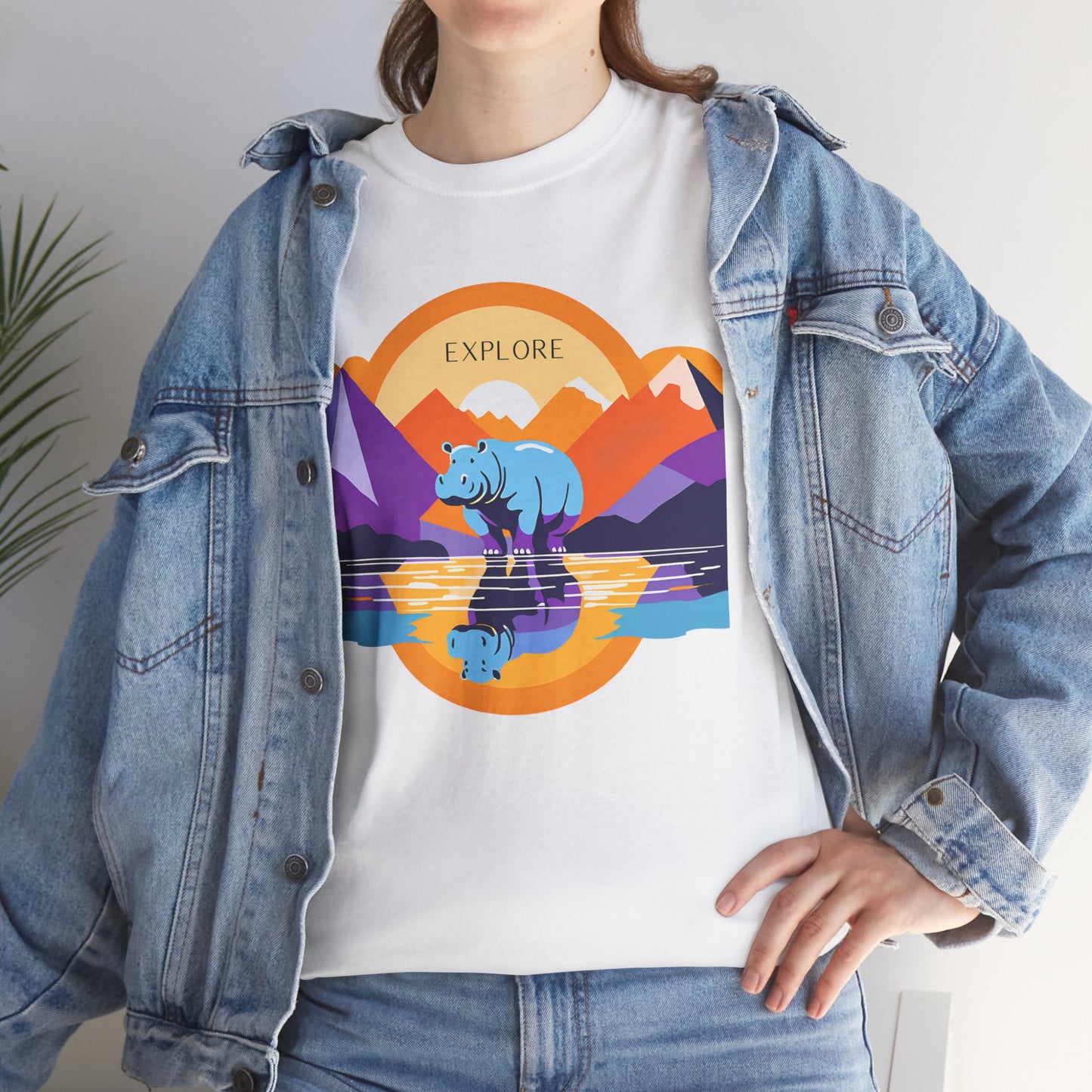 Exploring Hippo T-Shirt - Unisex Heavy Cotton Tee