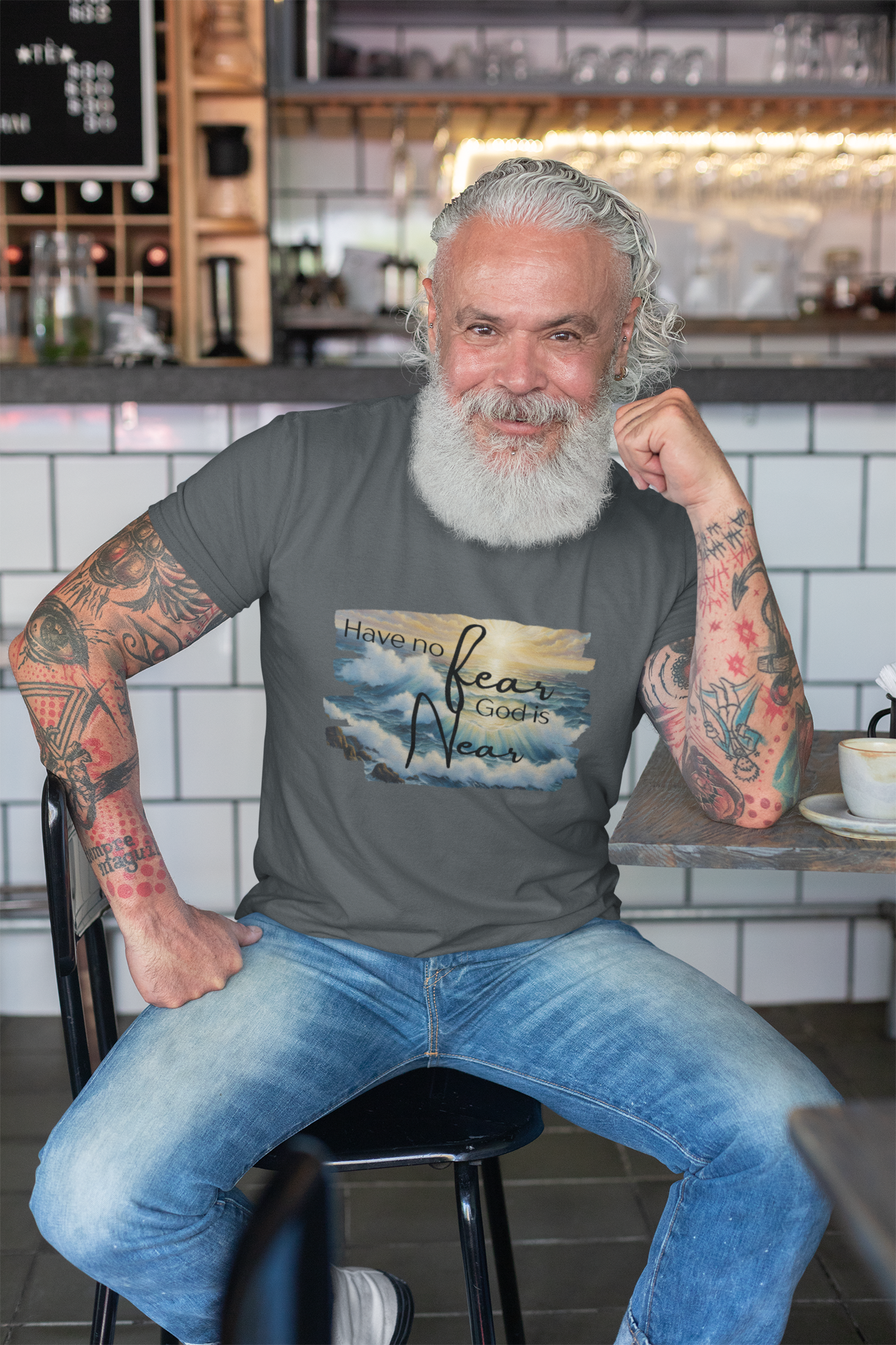 Have no fear, God is near- adult light weight T-shirt