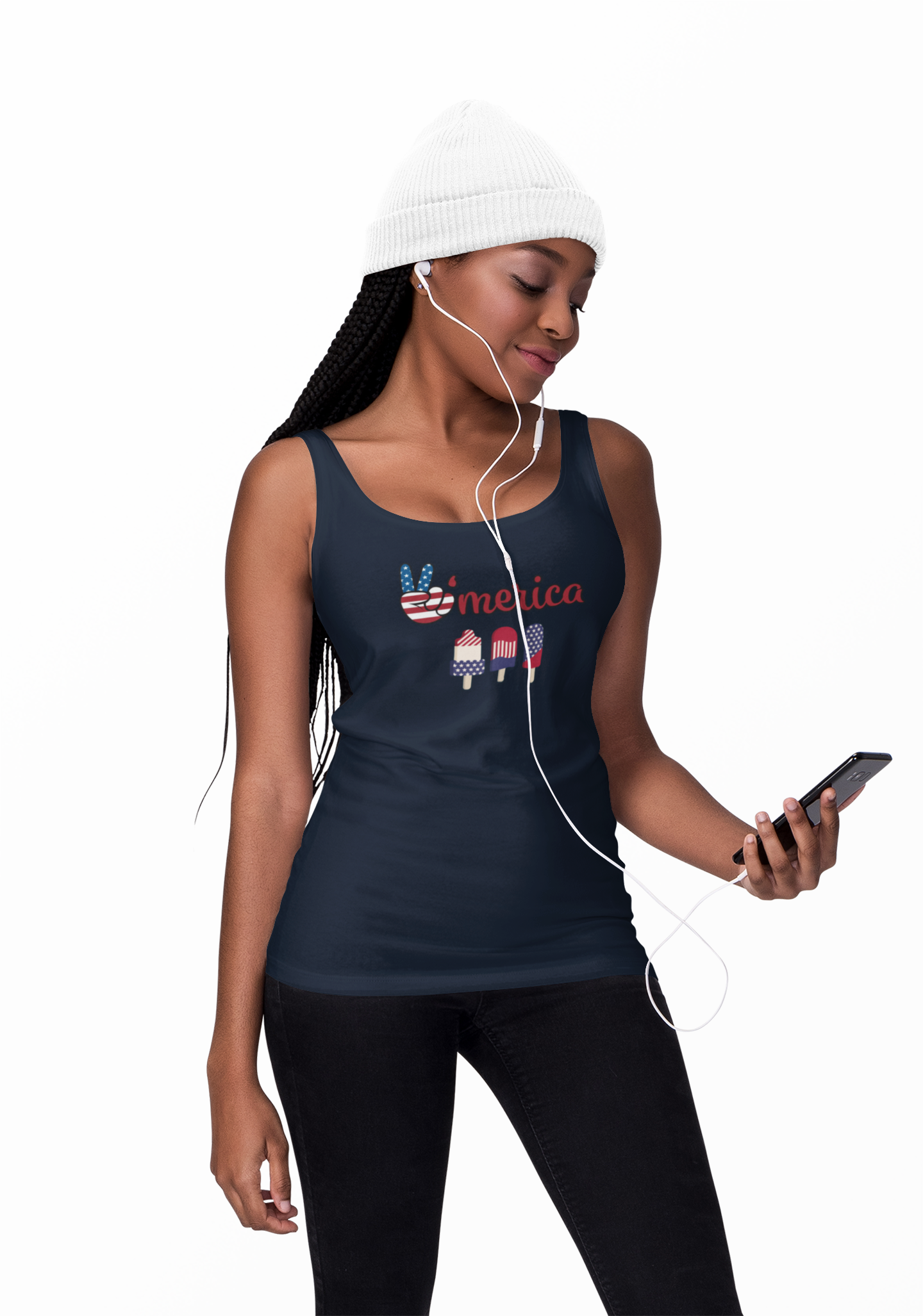 Patriotic Womens Racerback Tank 4th of July Top