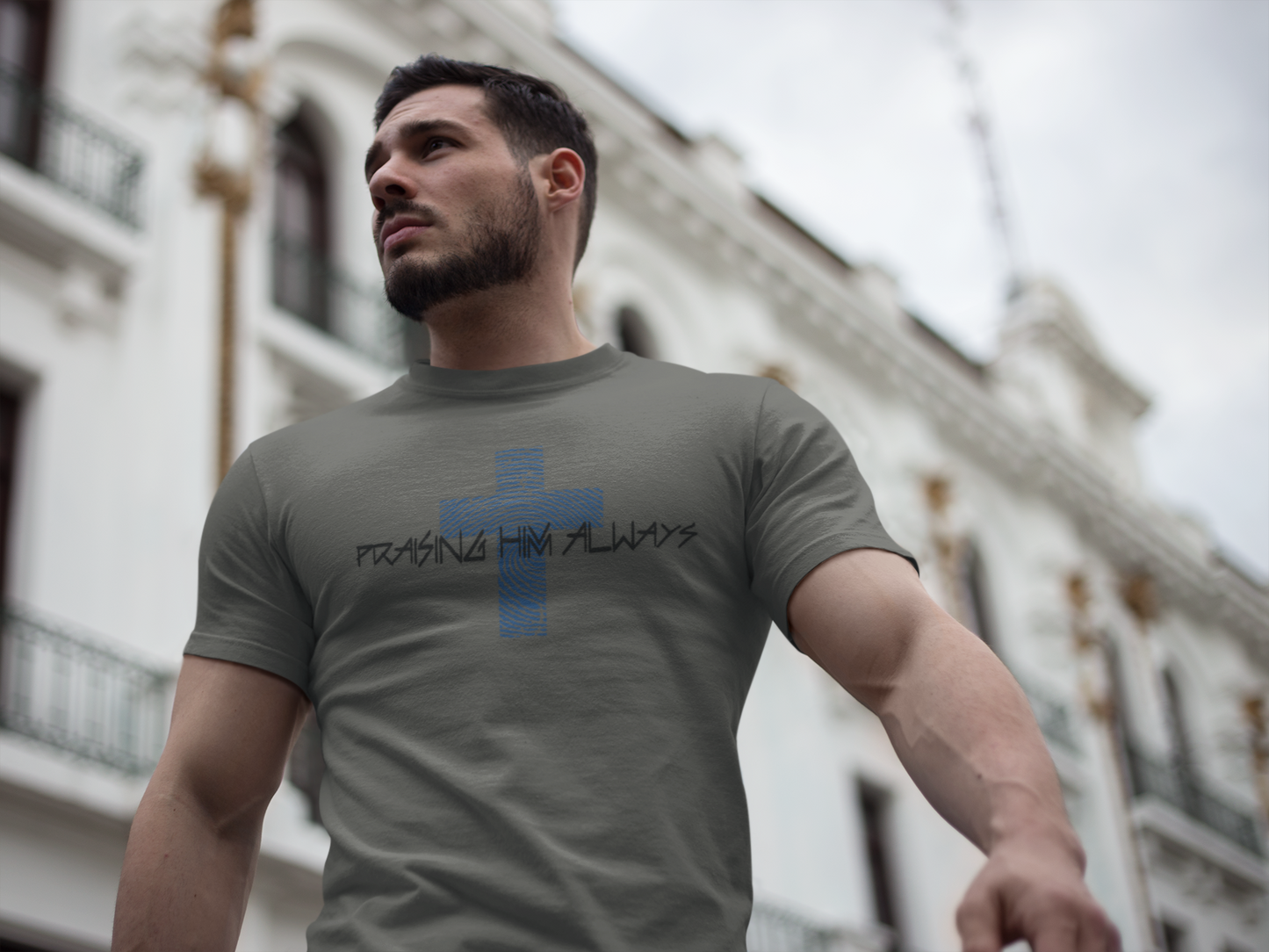 Faith-Based Unisex T-shirt - Praising Him Always Design