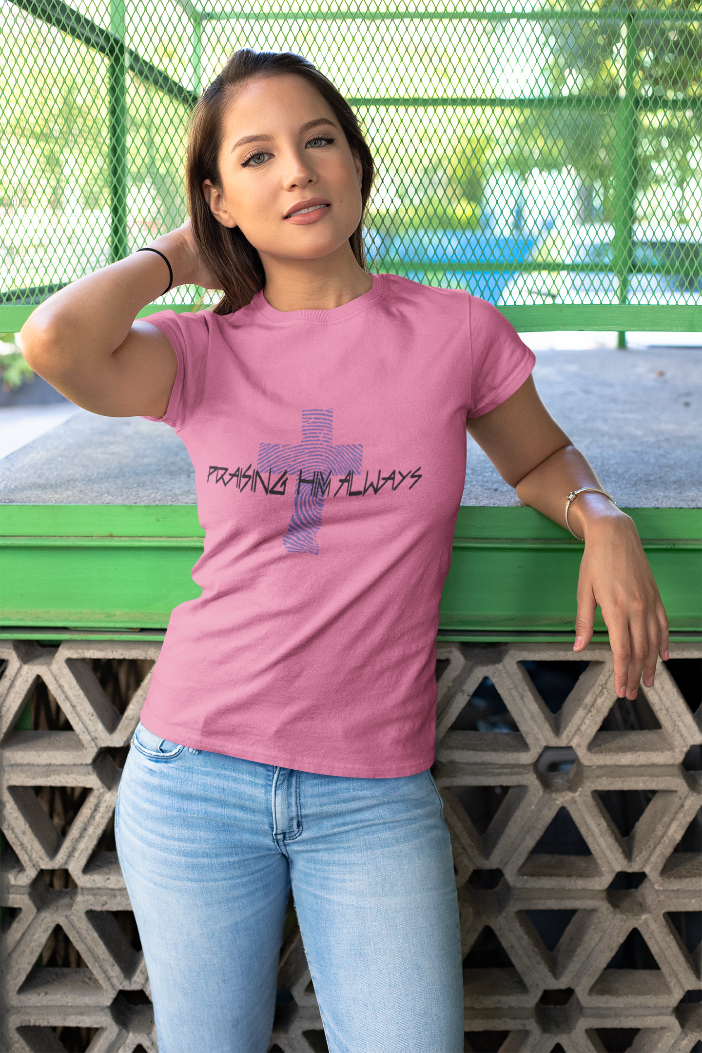 Faith-Based Unisex T-shirt - Praising Him Always Design