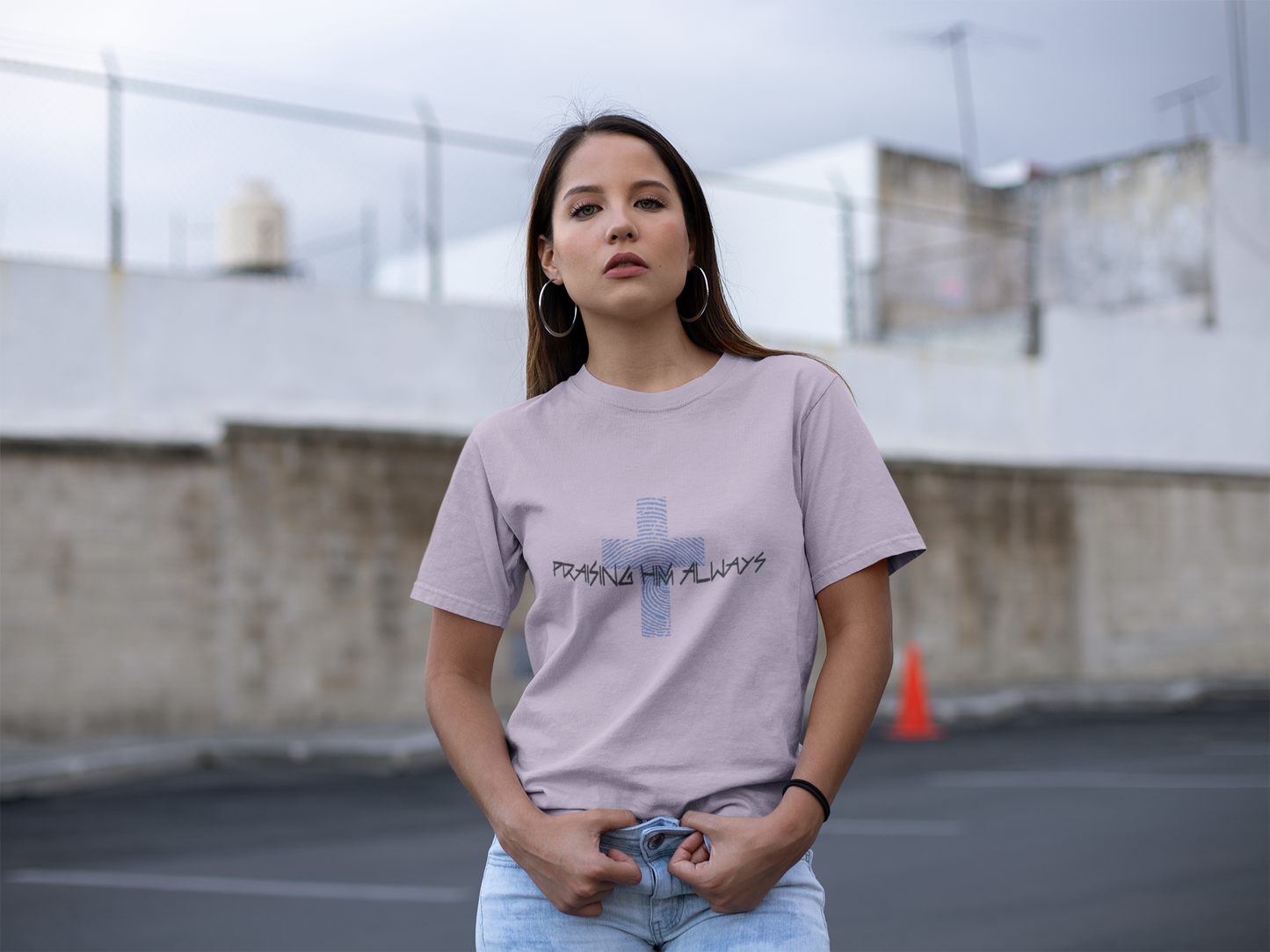 Faith-Based Unisex T-shirt - Praising Him Always Design