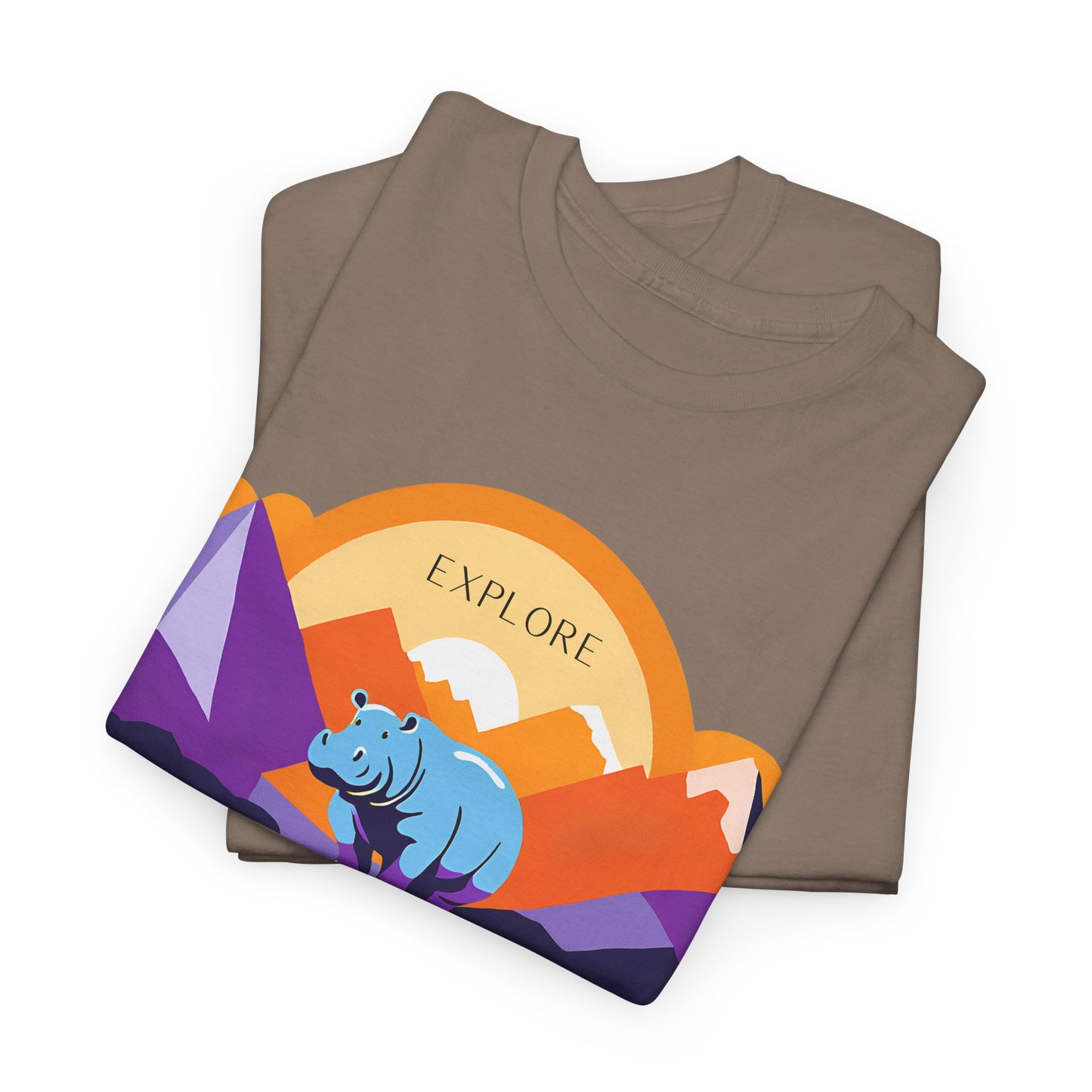 Exploring Hippo T-Shirt - Unisex Heavy Cotton Tee
