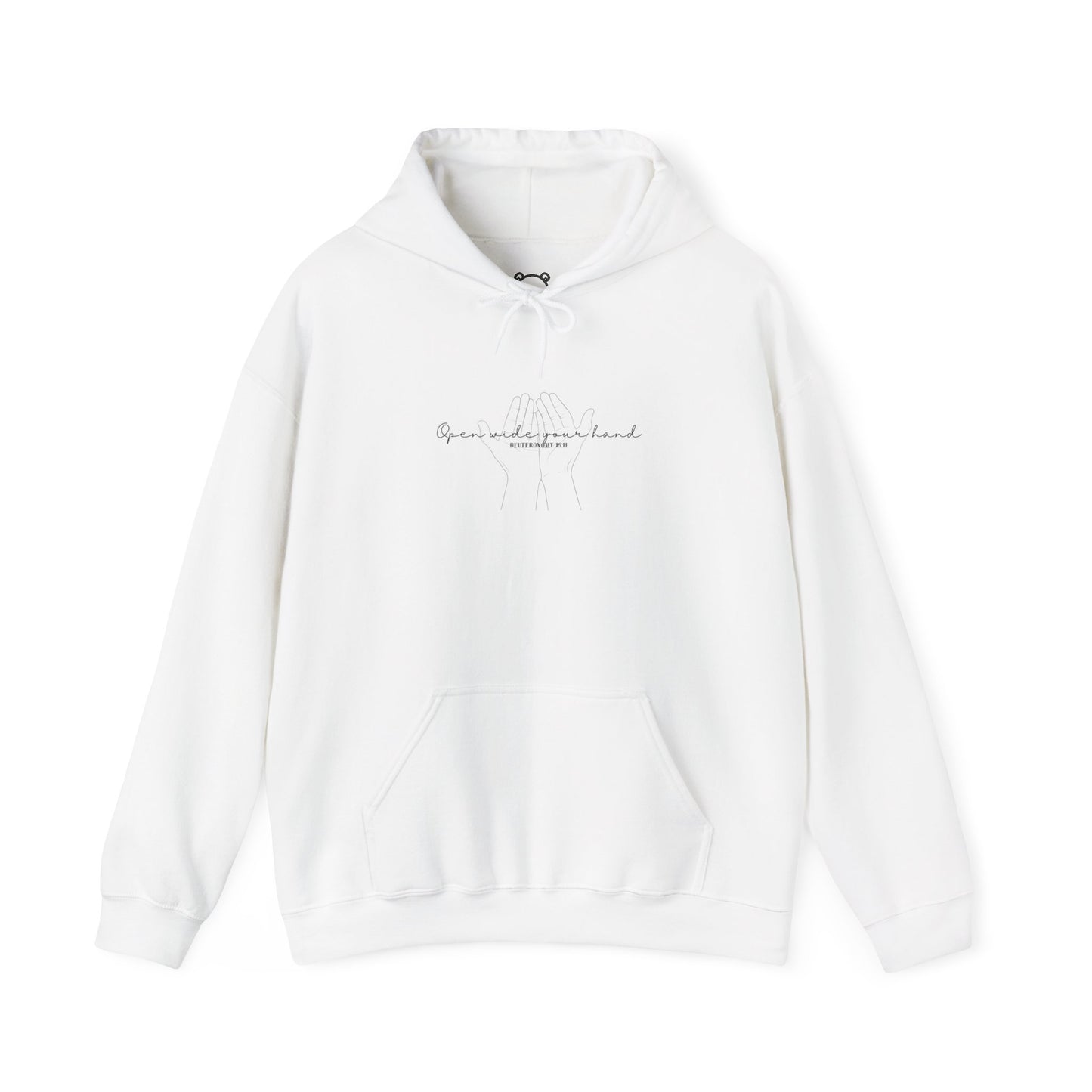 Christian Hooded Sweatshirt -Open Wide your Hand- Unisex