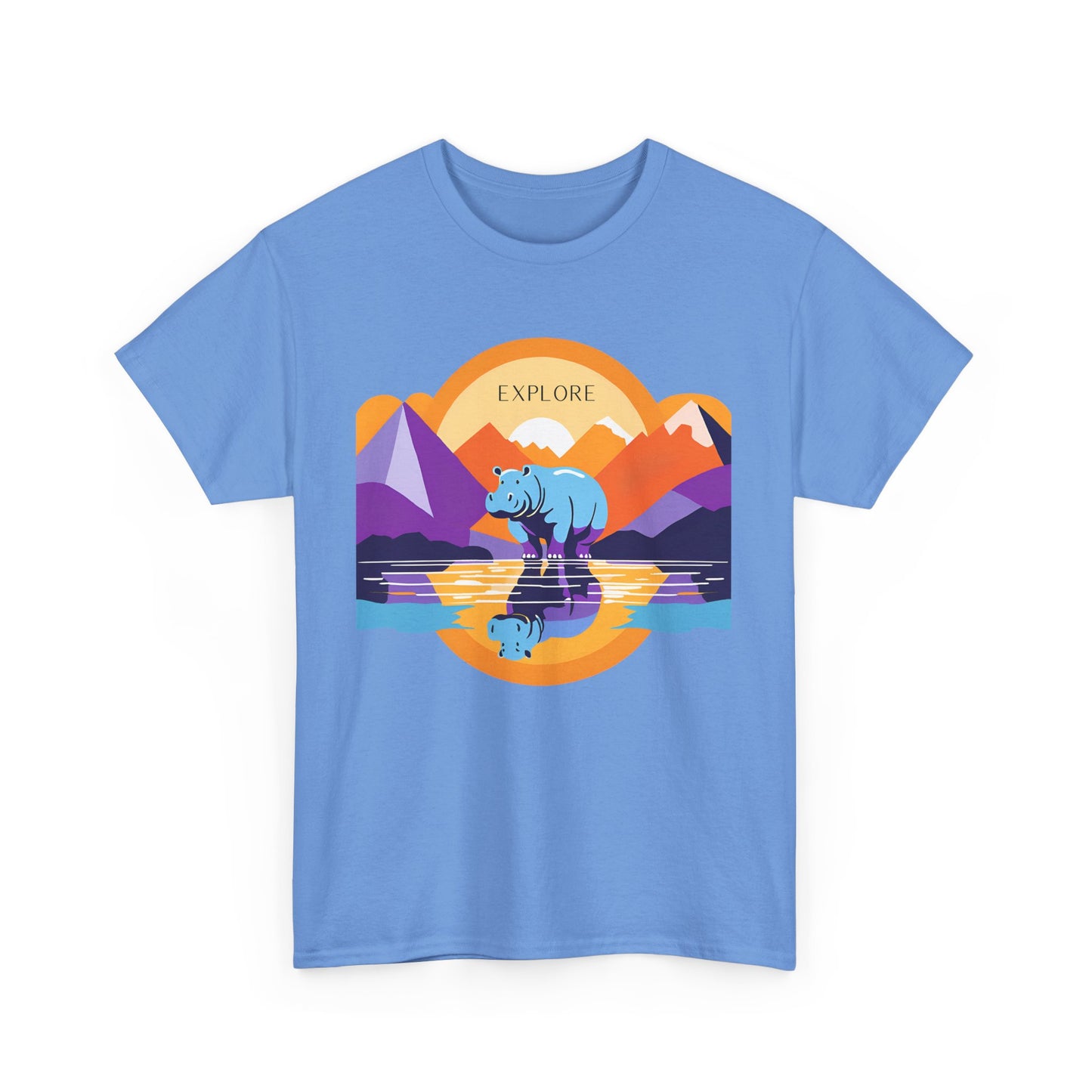 Exploring Hippo T-Shirt - Unisex Heavy Cotton Tee