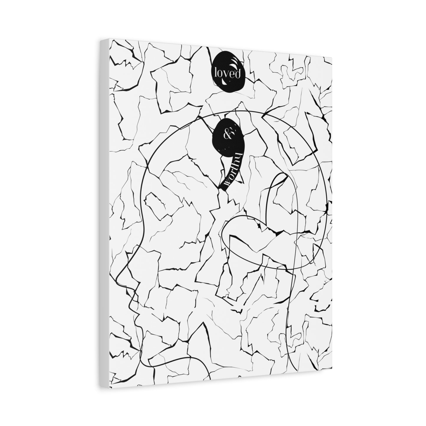 Minimalist Black & White Canvas Art - Stretched 1.25"