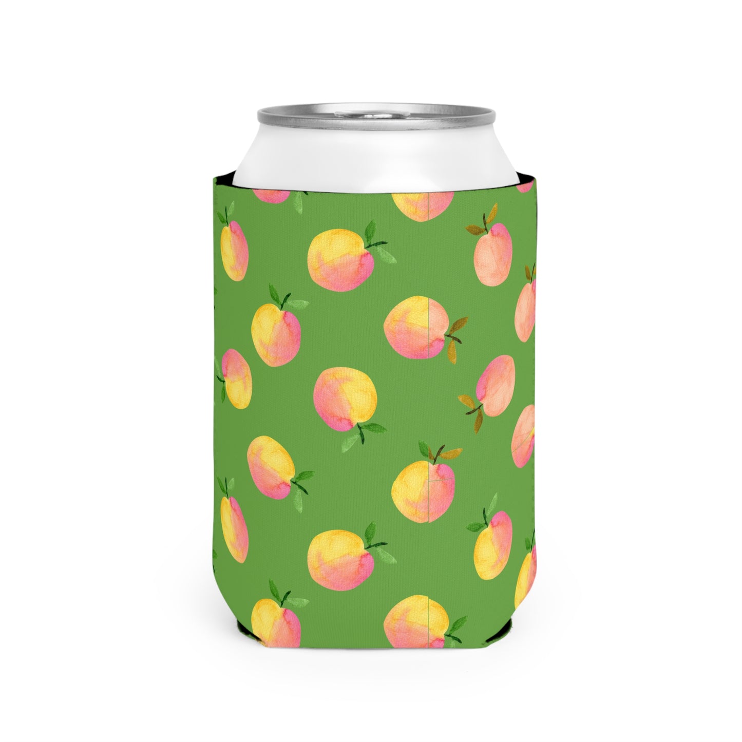 Peach Print Can Cooler Sleeve